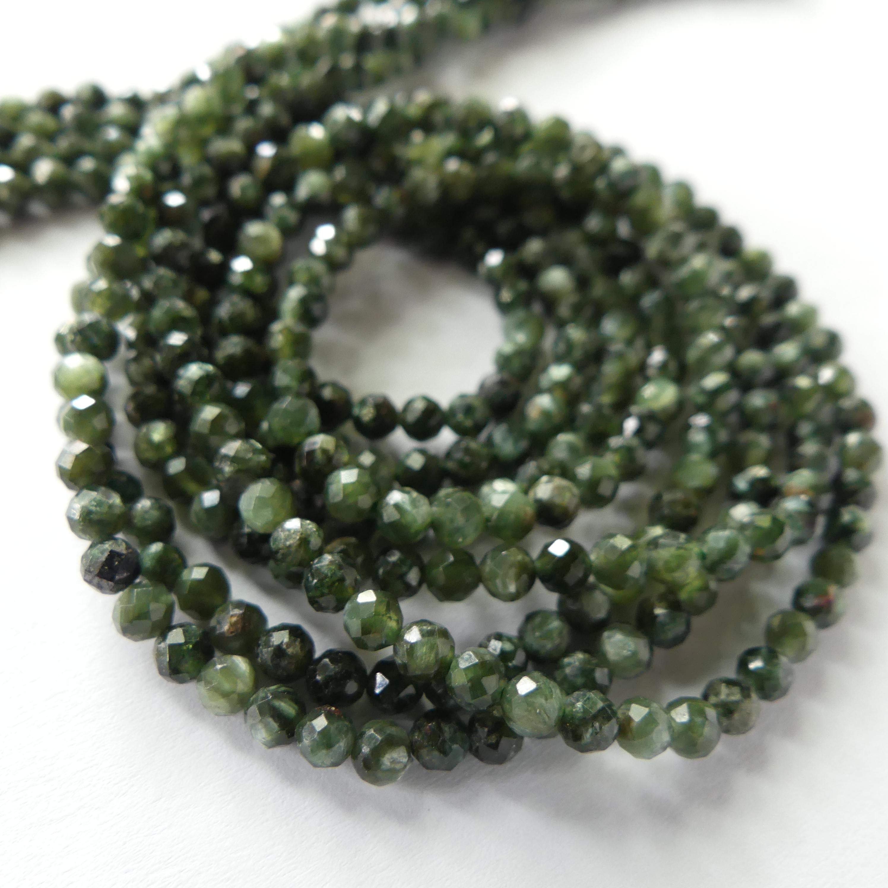 3mm Seraphinite Faceted Beads 15" Russian Seraphinite Genuine Gemstone Beads for Jewelry Making Beading Craft Gift Beads