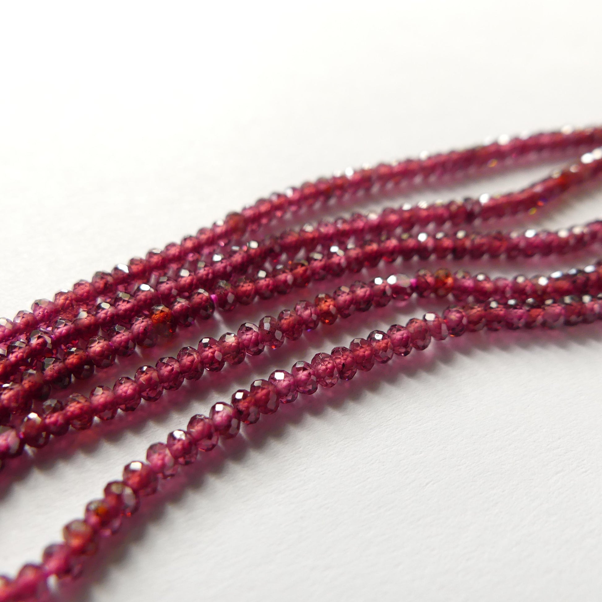2mm AAA Pyrope Garnet Beads Faceted Rondelle Beads 15" Natural Garnet Gemstone Beads Beading Crafter Gift January Birthstone