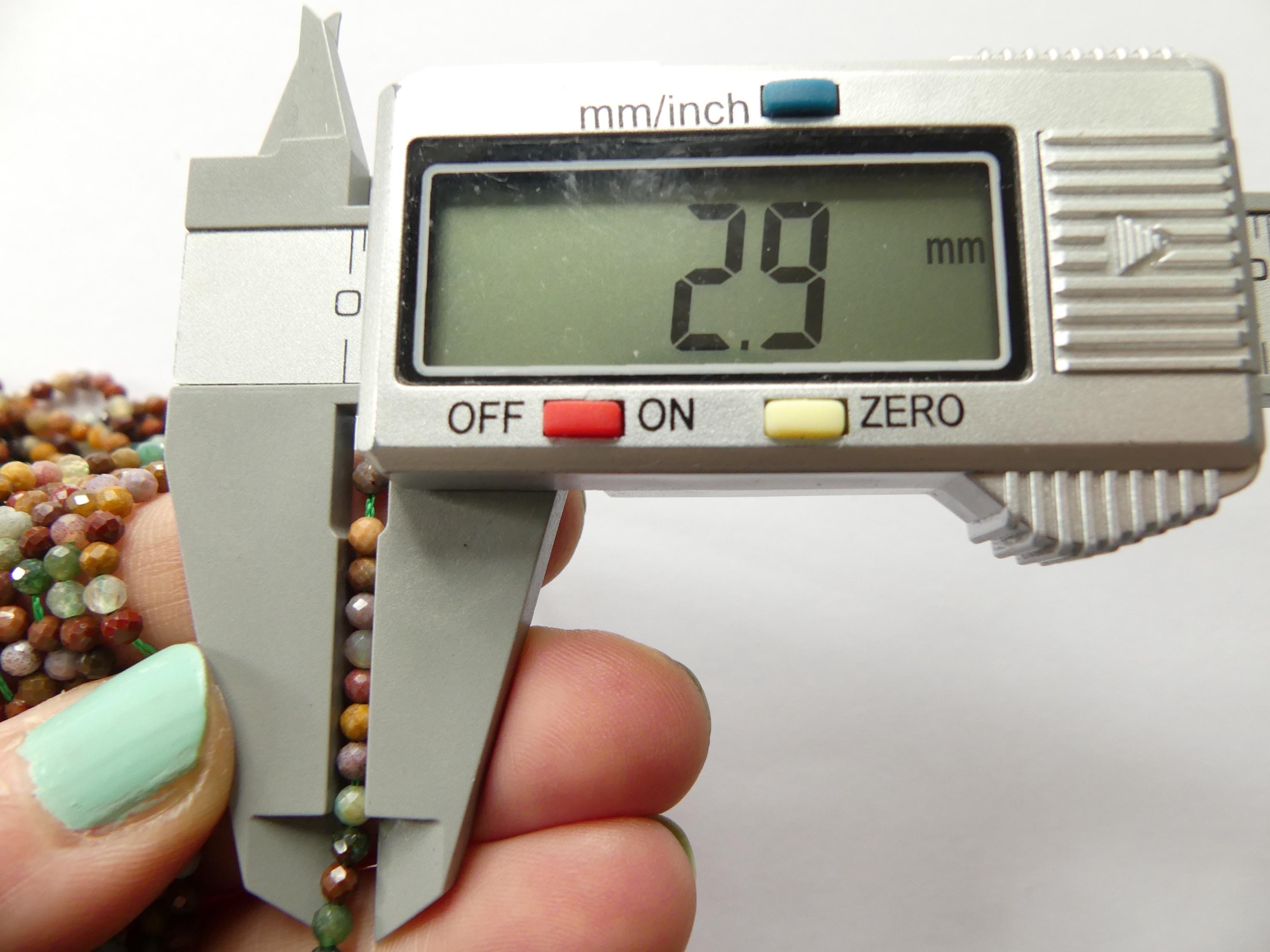 3mm Ocean Jasper Faceted Beads Genuine Small Tiny Fancy Jasper Beads 15" Gemstone Beads for Jewelry Making Beading Gift Crafter