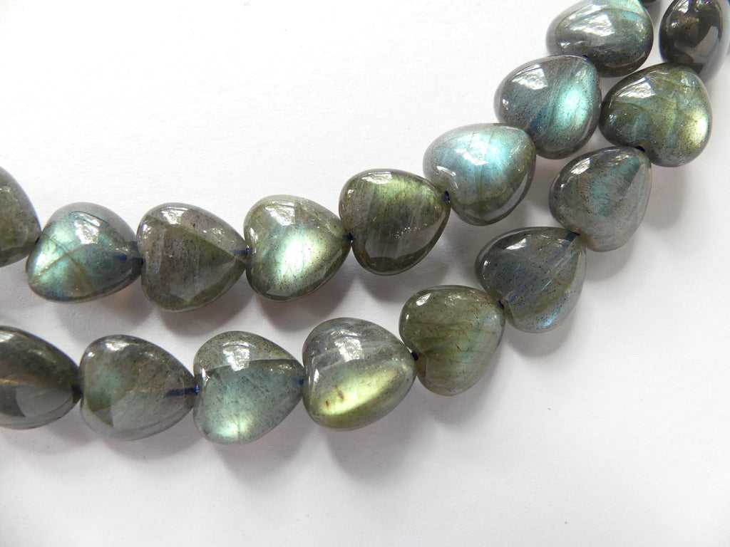 12mm AAA Madagascar Labradorite Heart Beads 4 pieces Smooth Hearts Gemstone Beads Jewelry Making Earrings Craft Gift Beads Blue Flash