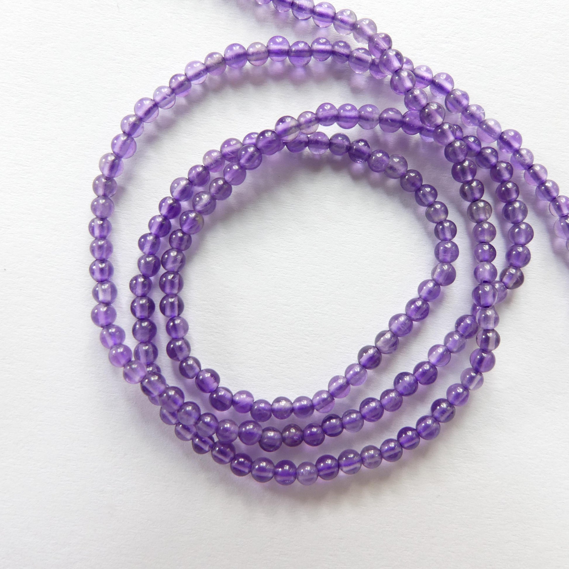 2mm AAA Amethyst Beads Smooth Beads 15.5" Purple Natural Amethyst Gemstone Beads Beading Crafter Gift February Birthstone