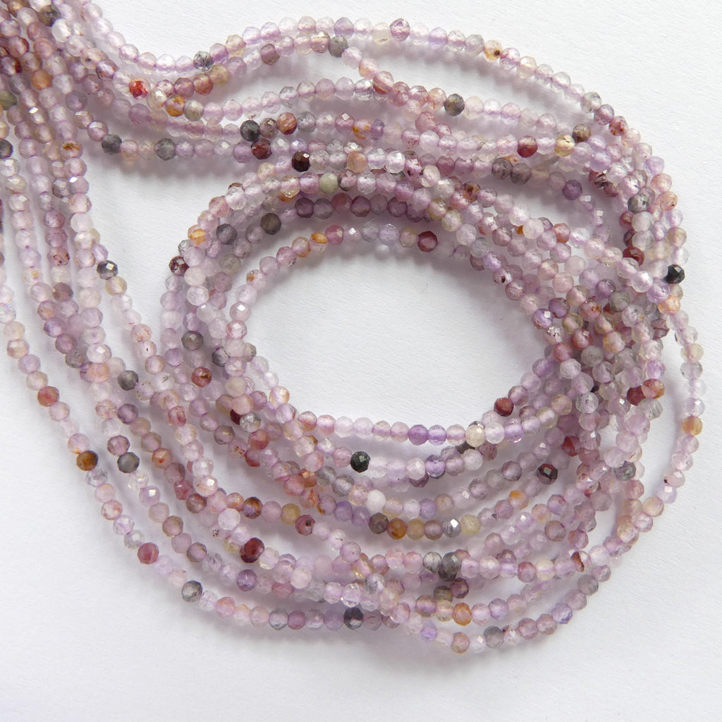 2mm Cacoxenite Micro Faceted Beads Super Seven 7 Genuine Beads 15" Sparkly Gemstone Melody Stone Beads Beading Crafter Gift