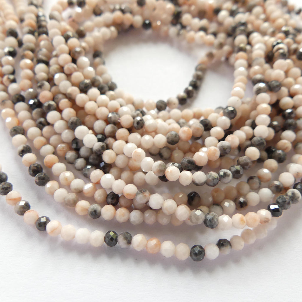 2mm Pink Zebra Jasper Beads Genuine Small Jasper Beads Tiny 15" Gemstone Beads for Jewelry Making Crafter Beading Gift Seed Beads