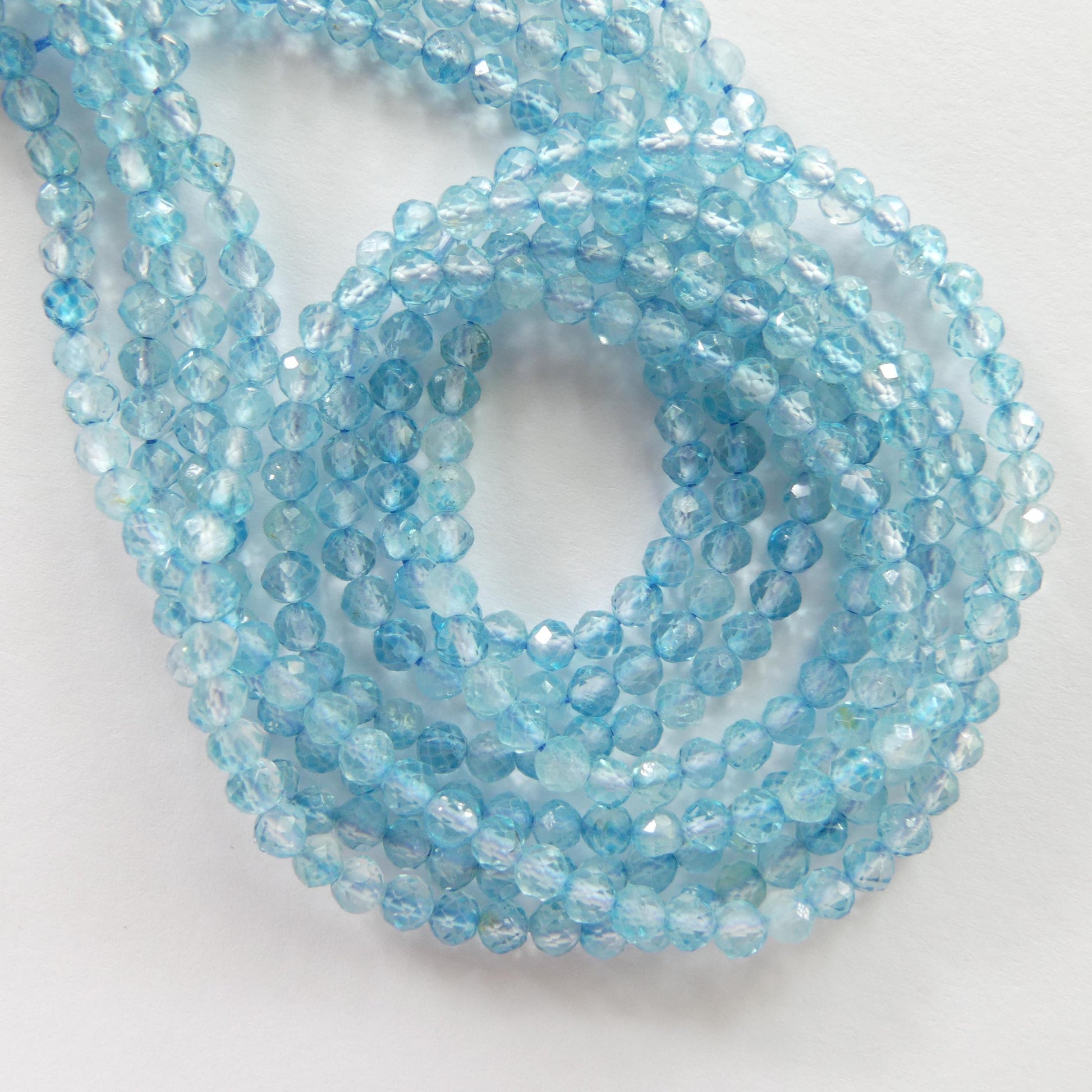 3.5mm Blue Topaz Faceted Beads Natural Topaz Sparkly Gemstone Beads Beading Crafter Gift April Birthstone DIY Jewelry