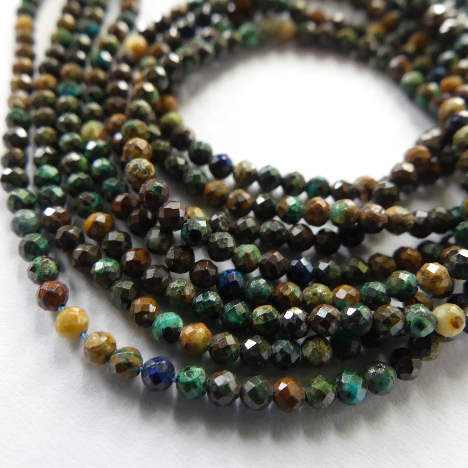 2mm Chrysocolla Beads Micro Faceted 15" Brown Chrysocolla Gemstone Beads Beading Crafter Gift DIY Jewelry making
