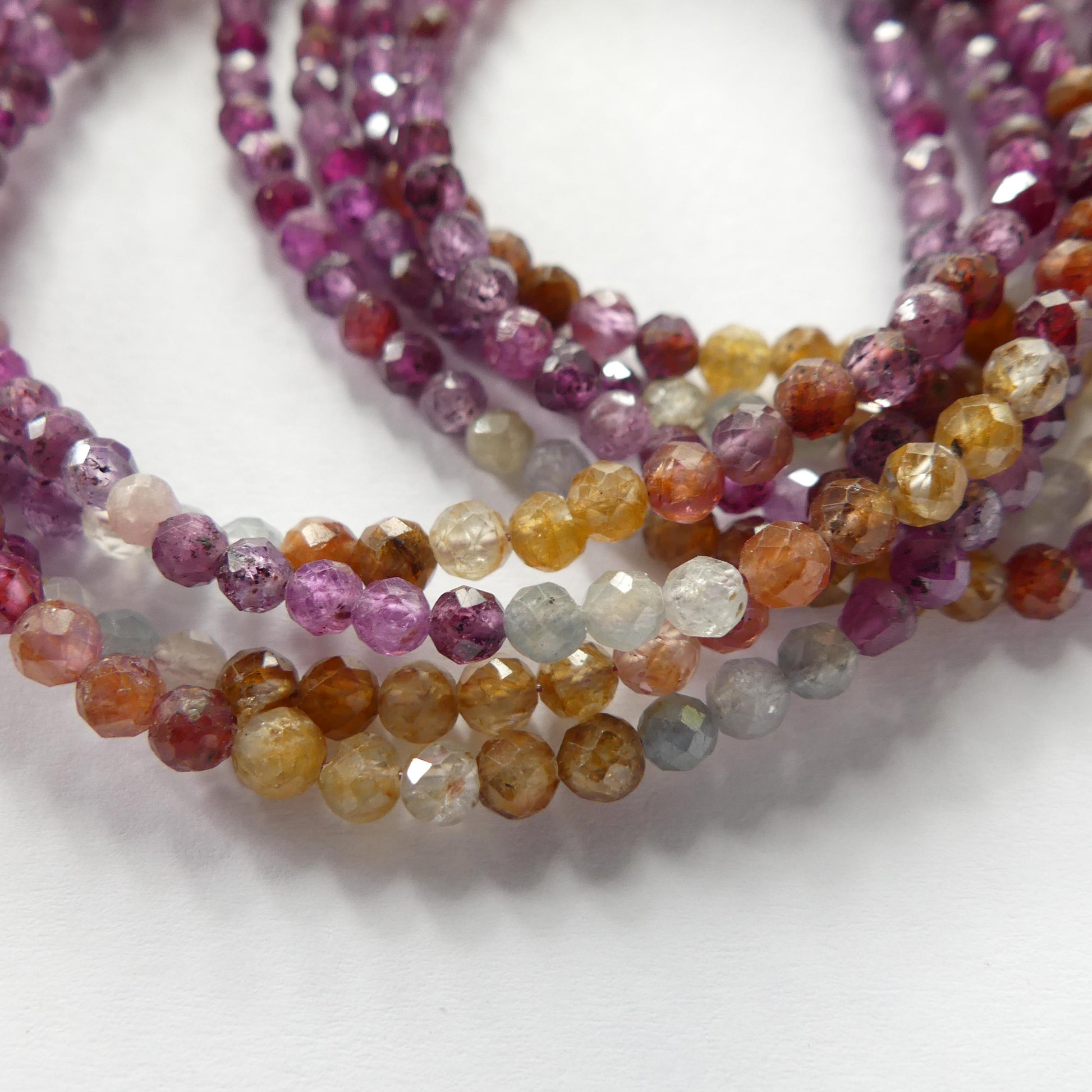 3mm Ruby Beads Yellow Sapphire Montana Faceted Beads Genuine Small Beads 15" Gemstone Beads for Jewelry Making July Birthstone September