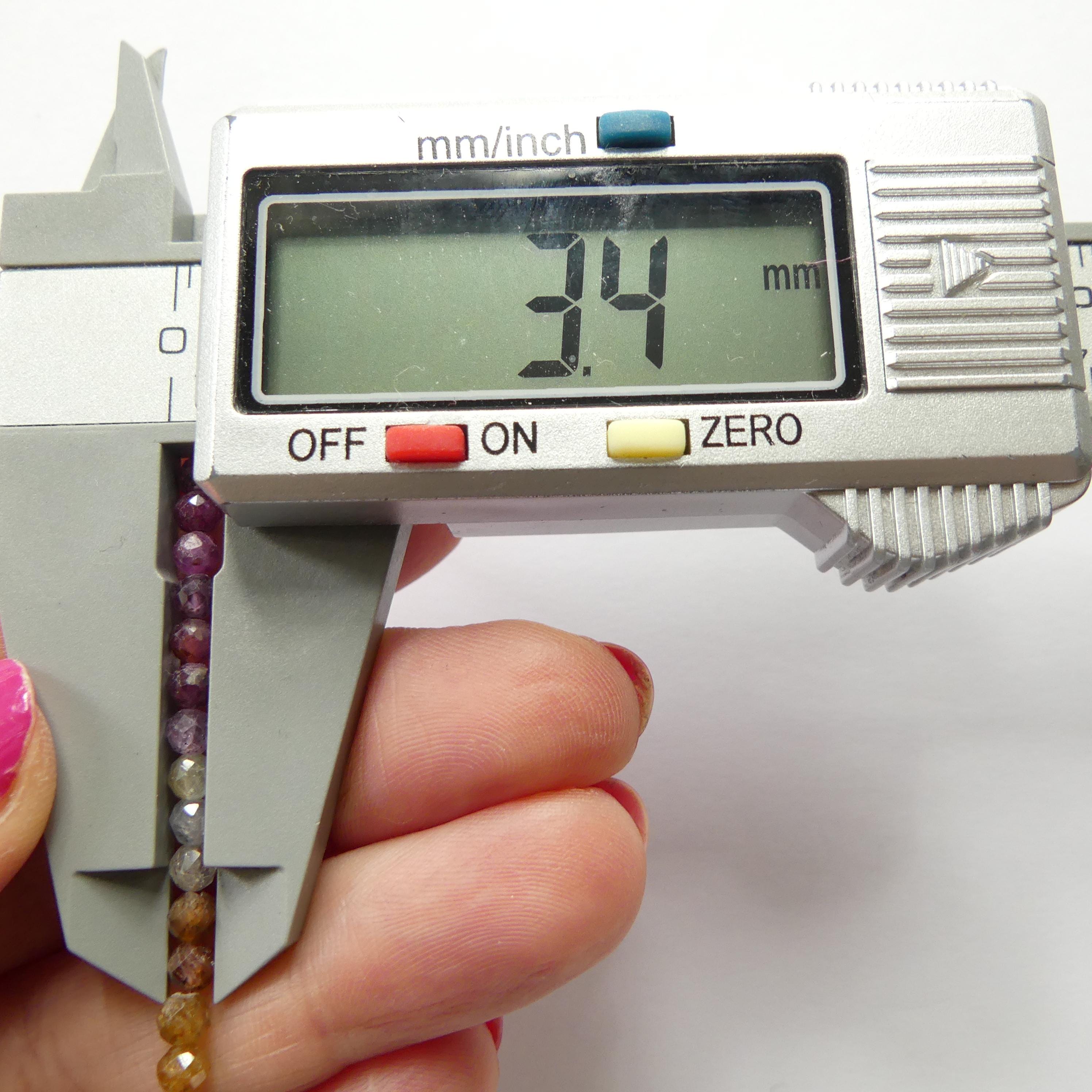 3mm Ruby Beads Yellow Sapphire Montana Faceted Beads Genuine Small Beads 15" Gemstone Beads for Jewelry Making July Birthstone September