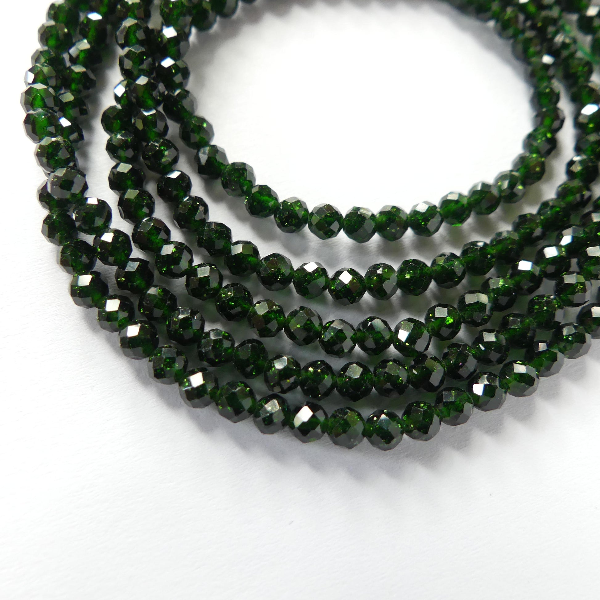 3mm Green Goldstone Faceted Beads 15" Sparkly Green Sandstone Gemstone Beads Jewelry Making Beading Craft Gift Good Luck