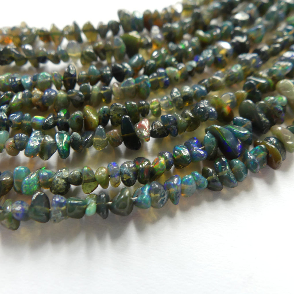 2mm 5mm Black Ethiopian Opal Beads 6" Tiny Raw Black Opal Beads Genuine Natural Opal Jewelry Making Beading Craft Gift October Birthstone