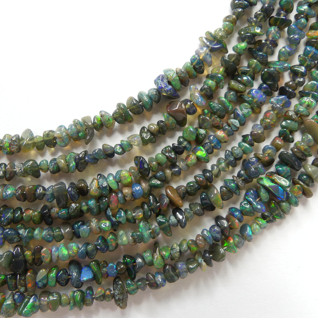 2mm 5mm Black Ethiopian Opal Beads 6" Tiny Raw Black Opal Beads Genuine Natural Opal Jewelry Making Beading Craft Gift October Birthstone