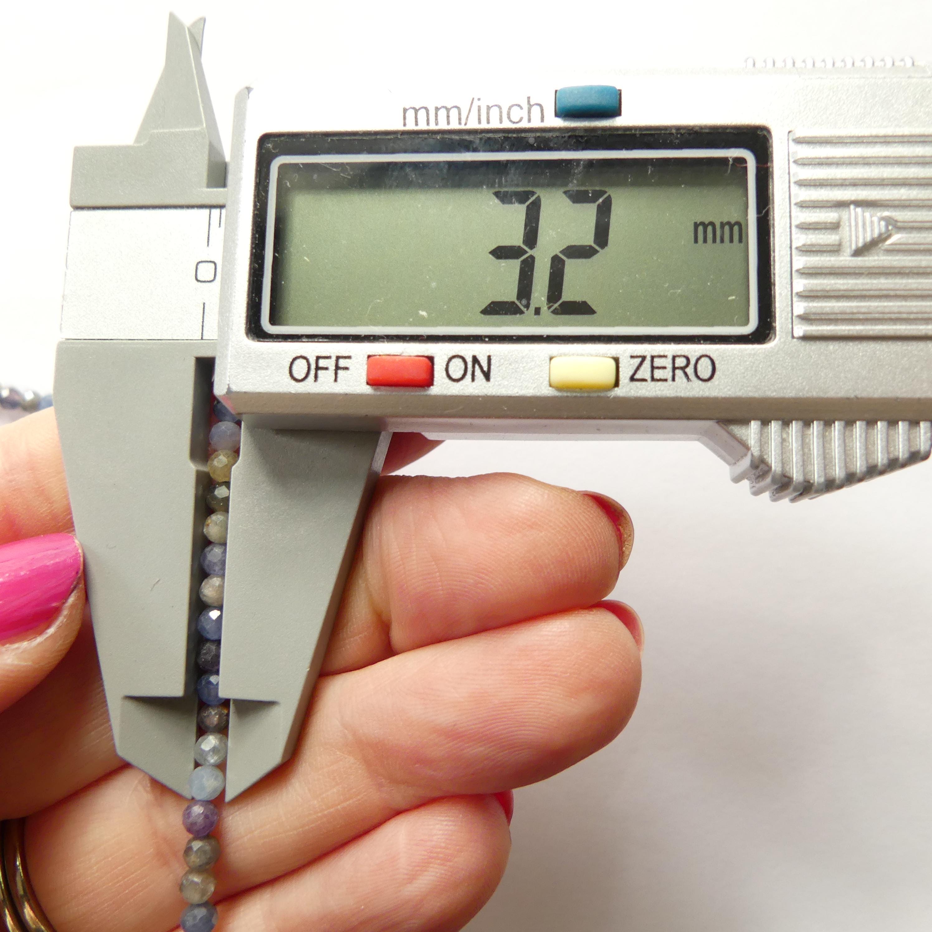 3mm Multi Sapphire Beads Faceted 15" Raw Colorful Sapphire Genuine Gemstone Beads Jewelry Making Beading Craft Gift September Birthstone