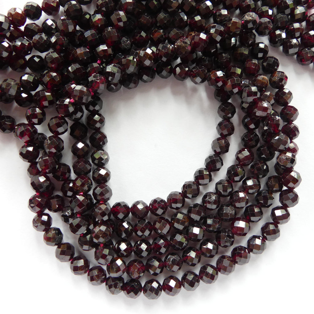 6mm Pyrope Garnet Beads Faceted Beads 15" Natural Dark Red Garnet Gemstone Beads Beading Crafter Gift January Birthstone