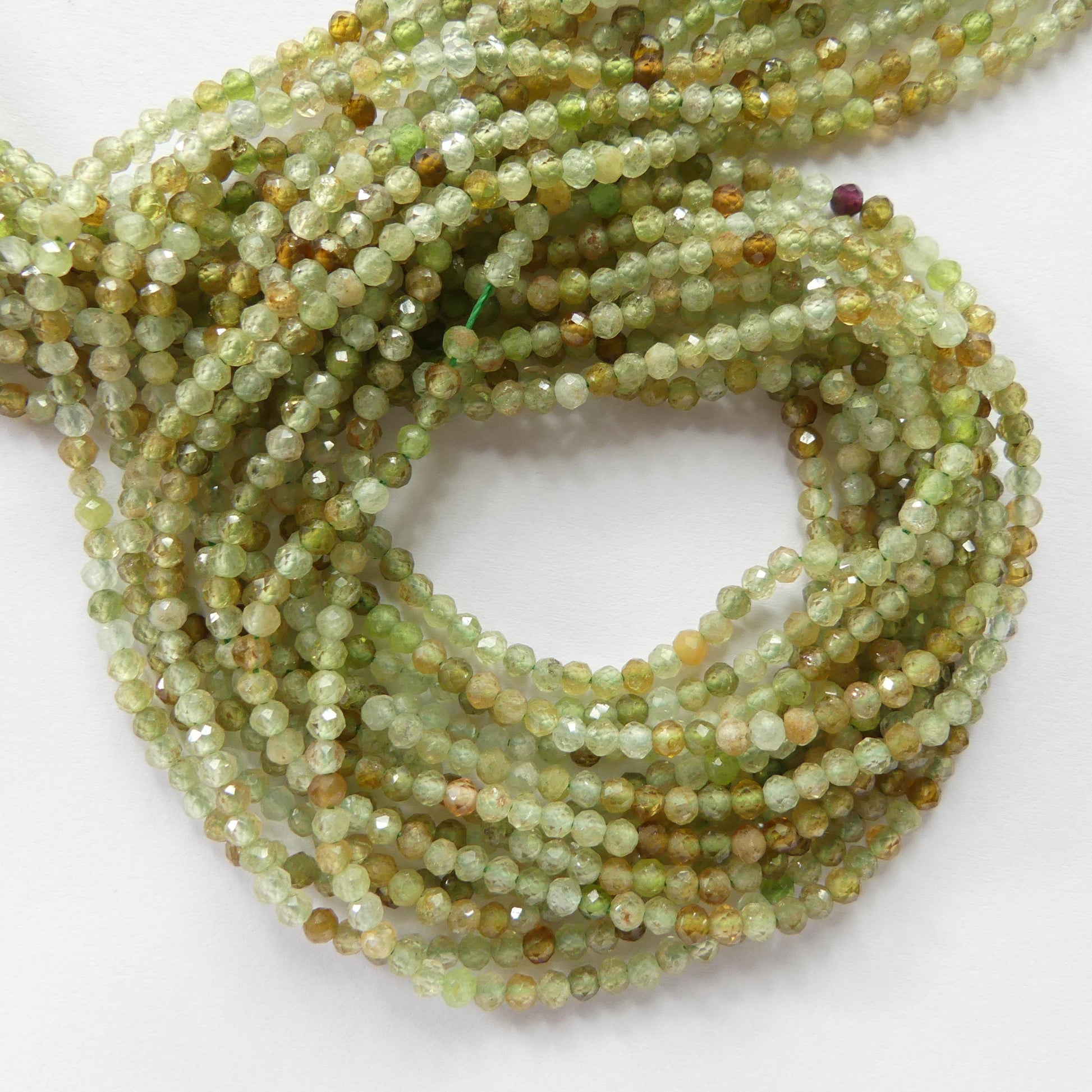 3mm AAA Grossularite Garnet Beads Faceted Green Garnet Beads 15" Natural Garnet Gemstone Beads Beading Crafter Gift DIY Jewelry