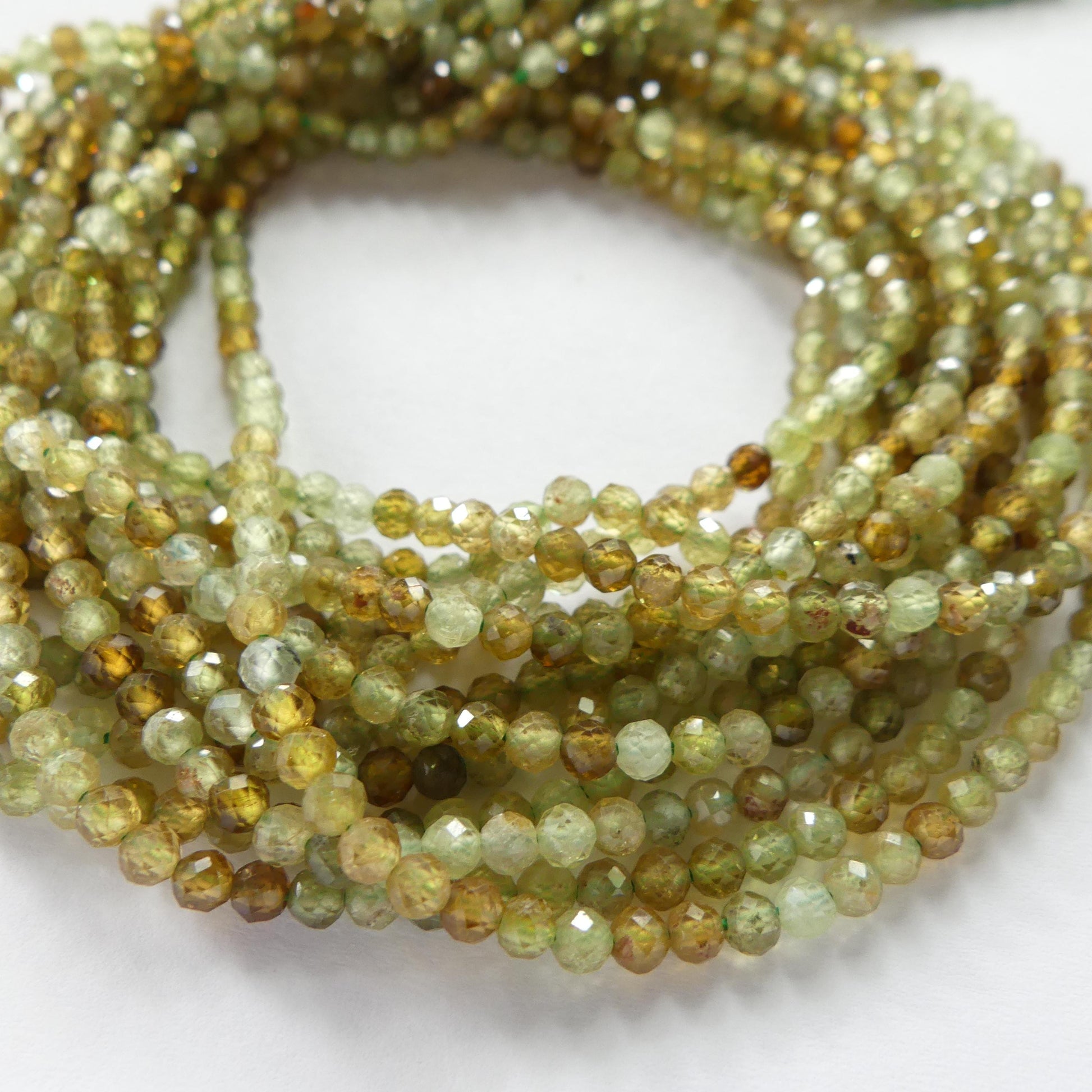 3mm AAA Grossularite Garnet Beads Faceted Green Garnet Beads 15" Natural Garnet Gemstone Beads Beading Crafter Gift DIY Jewelry