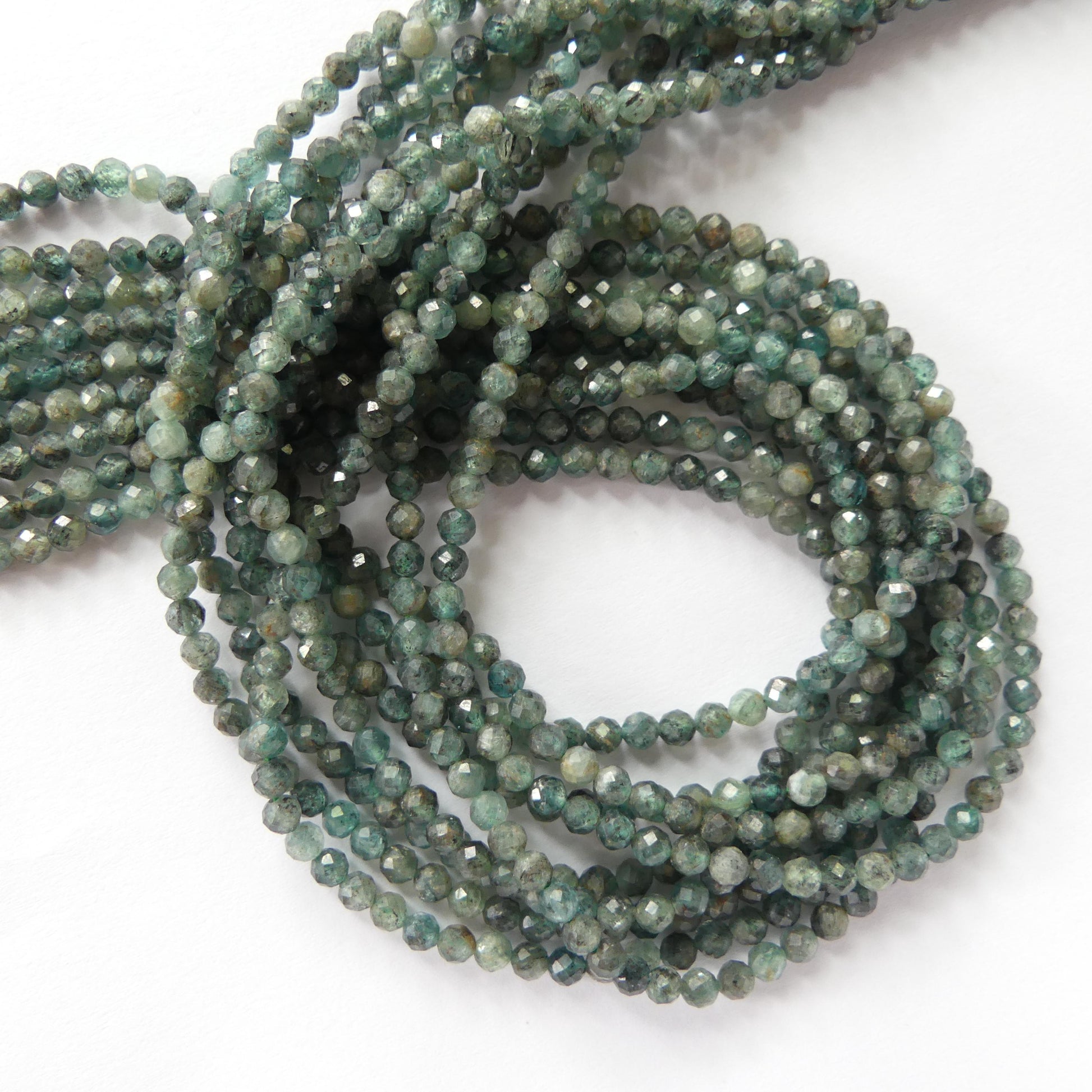 3mm Teal Green Kyanite Beads Micro Faceted Beads 15" Rare Kyanite Gemstone Beads Beading Crafter Gift