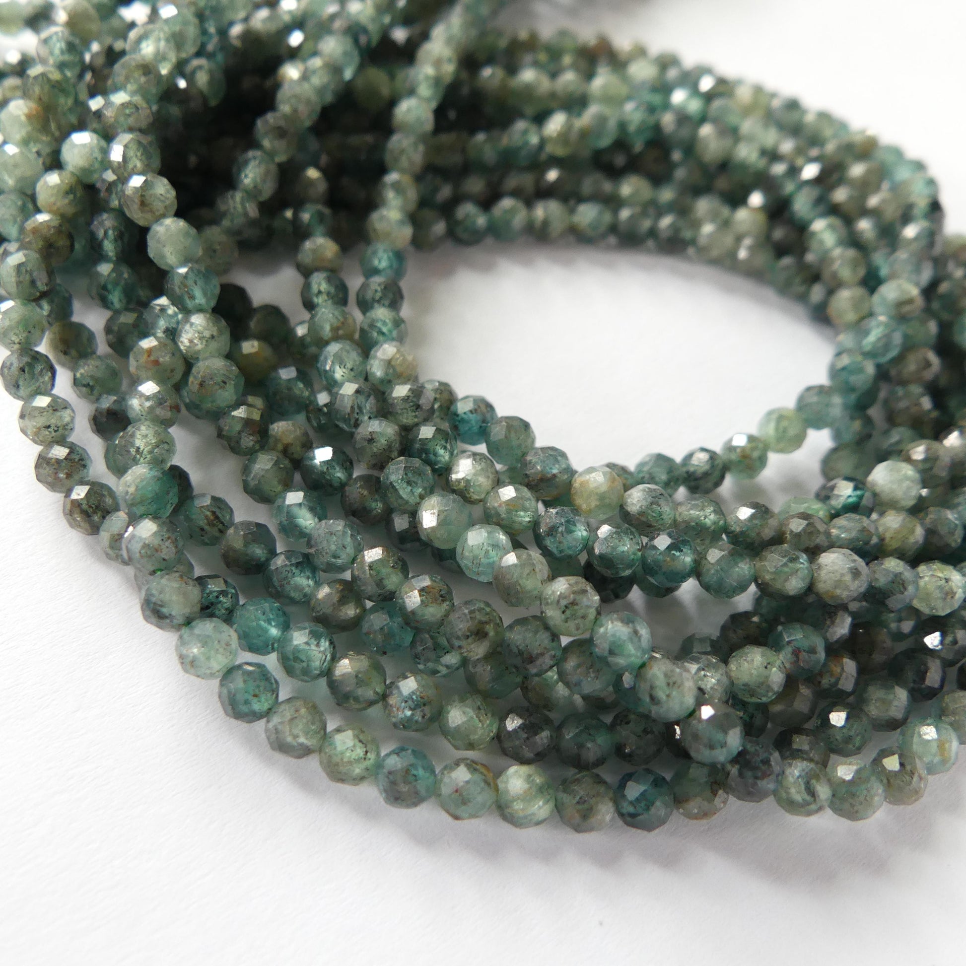 3mm Teal Green Kyanite Beads Micro Faceted Beads 15" Rare Kyanite Gemstone Beads Beading Crafter Gift