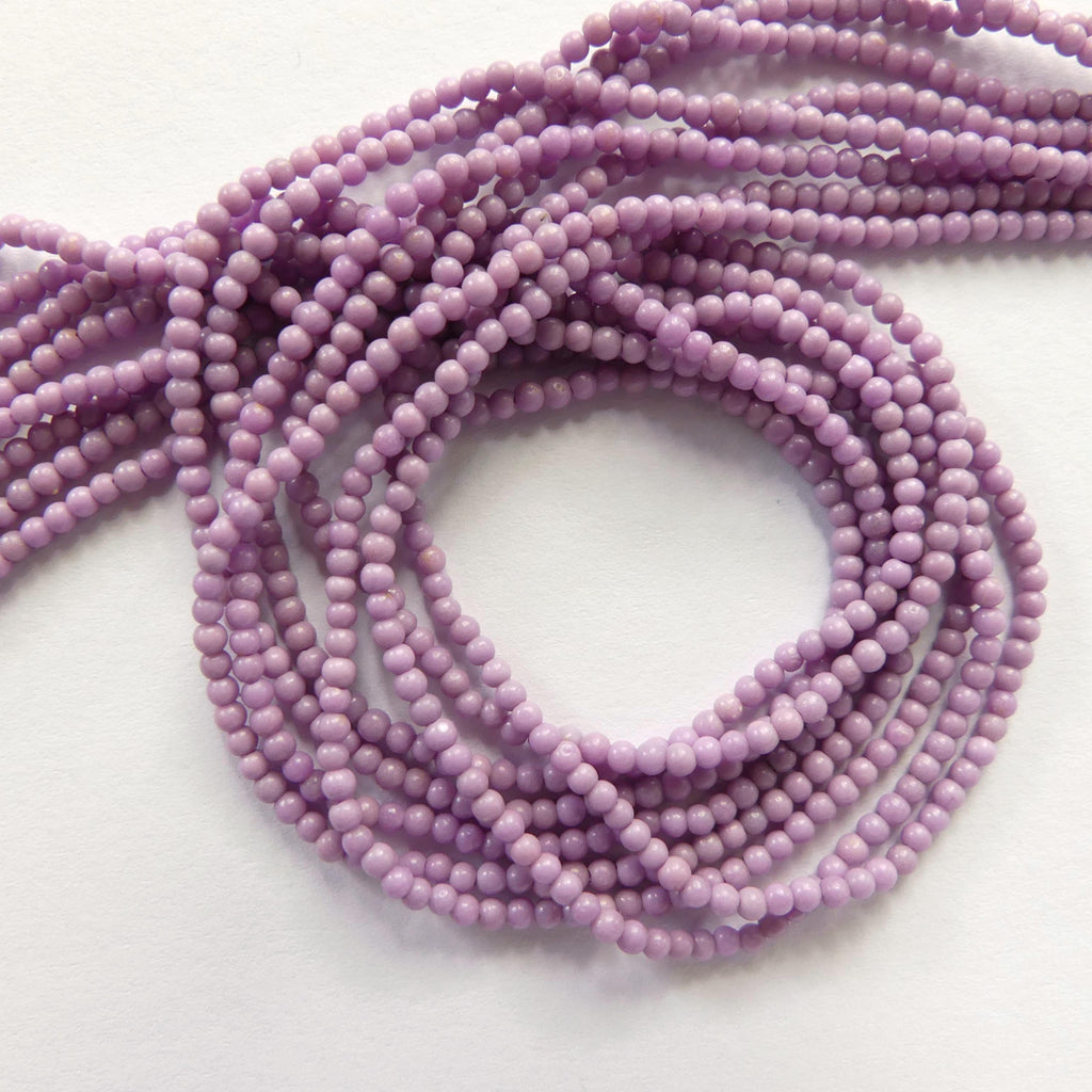 1.8mm Phosphosiderite Beads 15" Light Purple Phosphosiderite Smooth Gemstone Beads Beading Crafter Gift Seed Beads Purple
