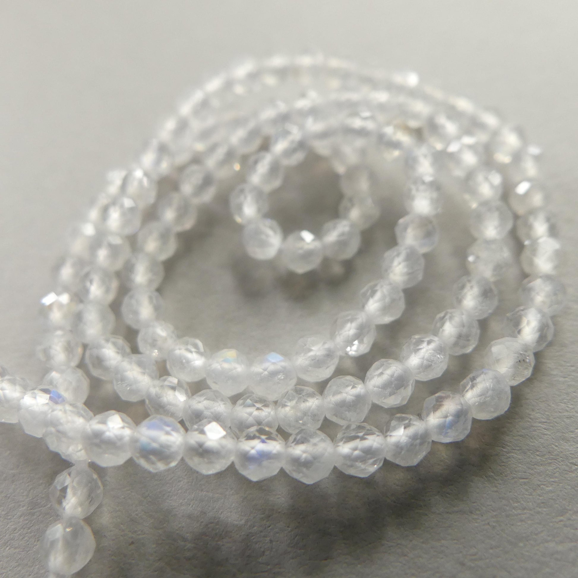 2.5mm 3mm AA Rainbow Moonstone Faceted Beads 12.5" Moonstone Gemstone Beads Beading Crafter Gift June Birthstone DIY Jewelry Fertility Stone