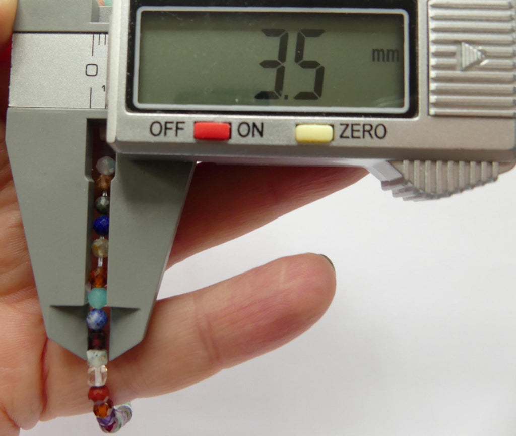 3mm Multi Gemstone Micro Faceted Beads 15" Colorful Rainbow Tiny Gemstone Beads for Jewelry Making Beading Gift for Crafter