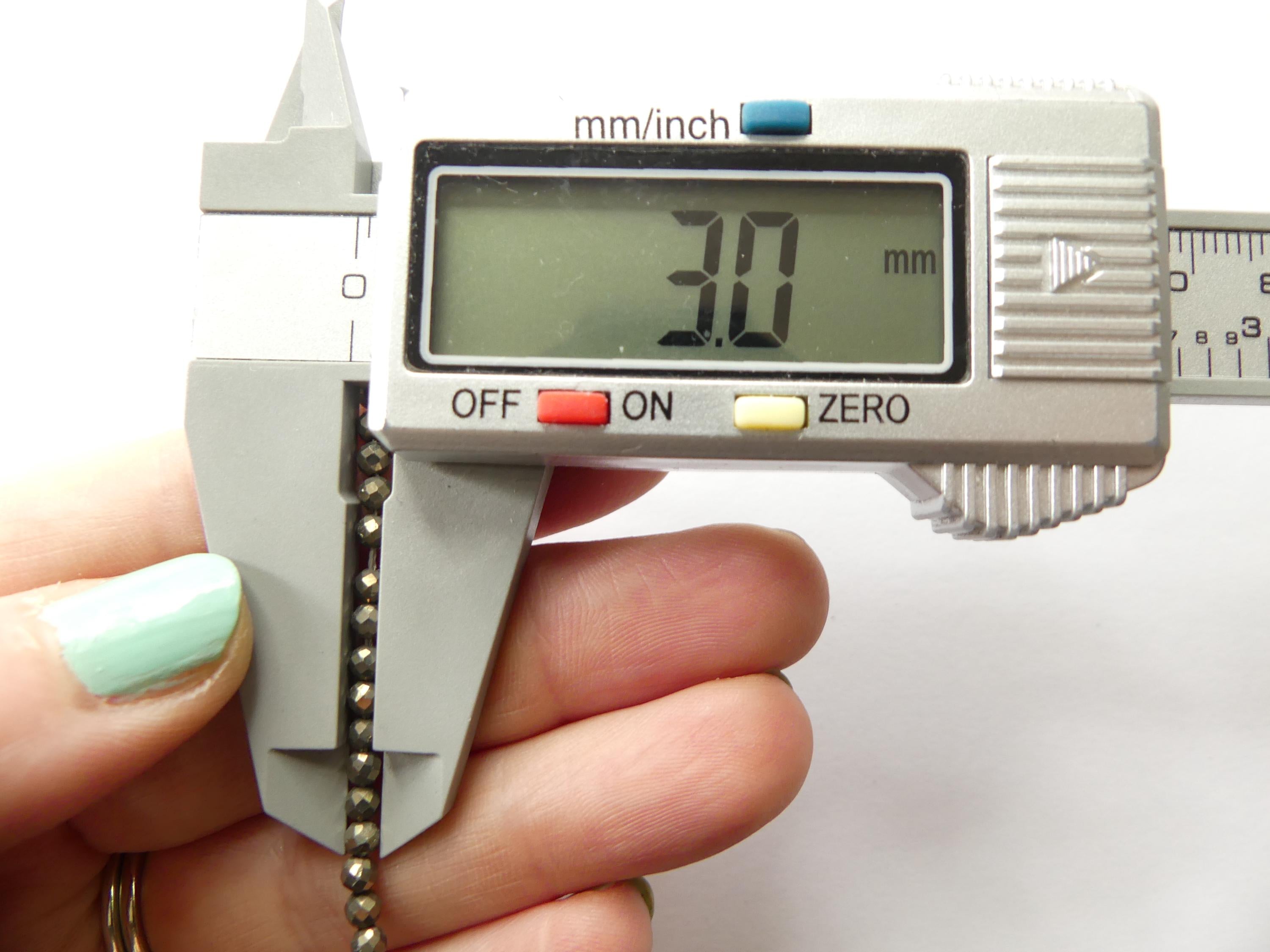 3mm Natural Pyrite Beads Genuine Pyrite Beads 15" Gemstone Sparkly Beads for Jewelry Making Beading Crafter Gift