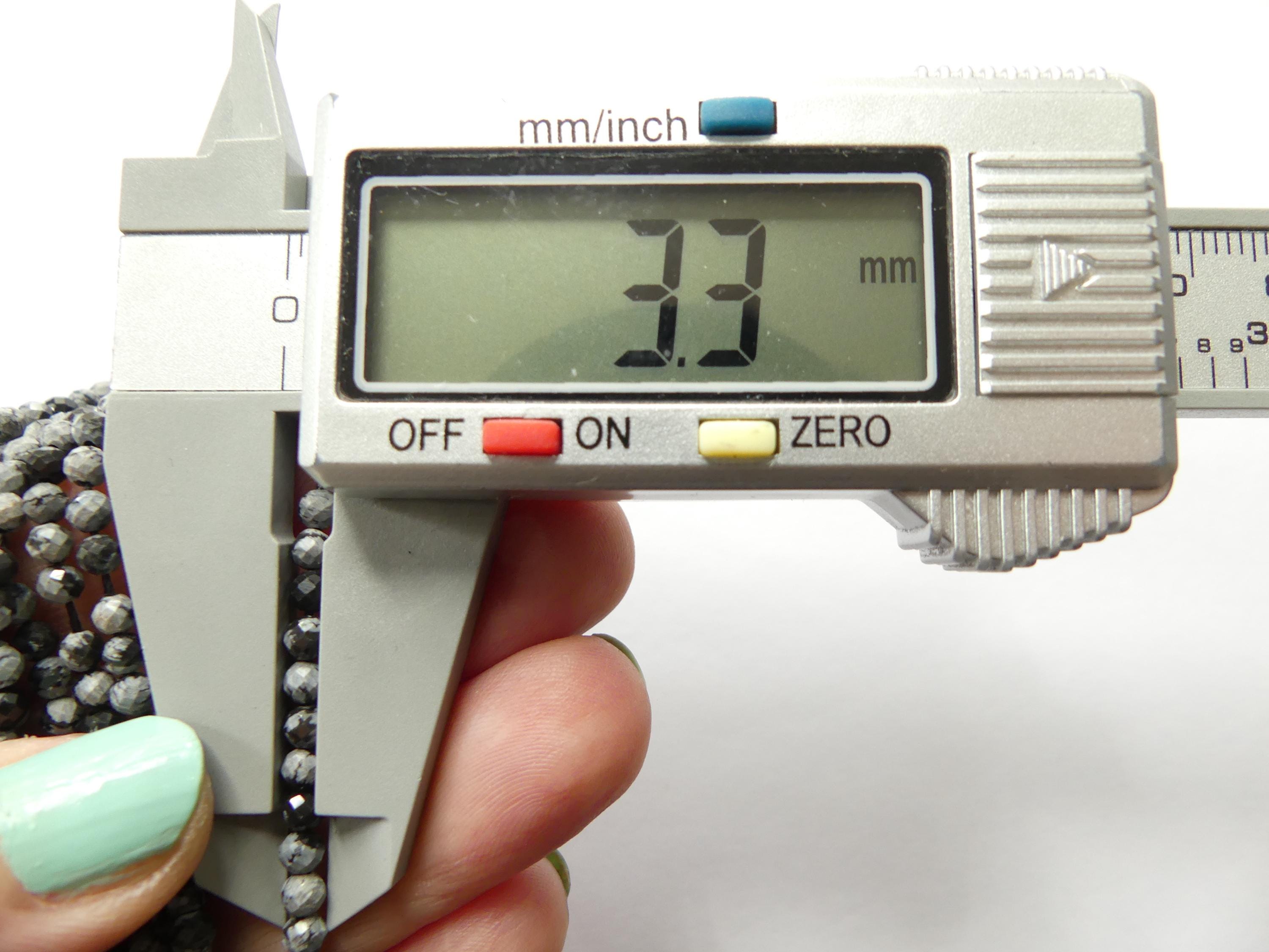 3mm Snowflake Obsidian Beads Faceted Black White Obsidian Genuine Beads 15" Gemstone Beads Beading Crafter Gift DIY Jewelry Making