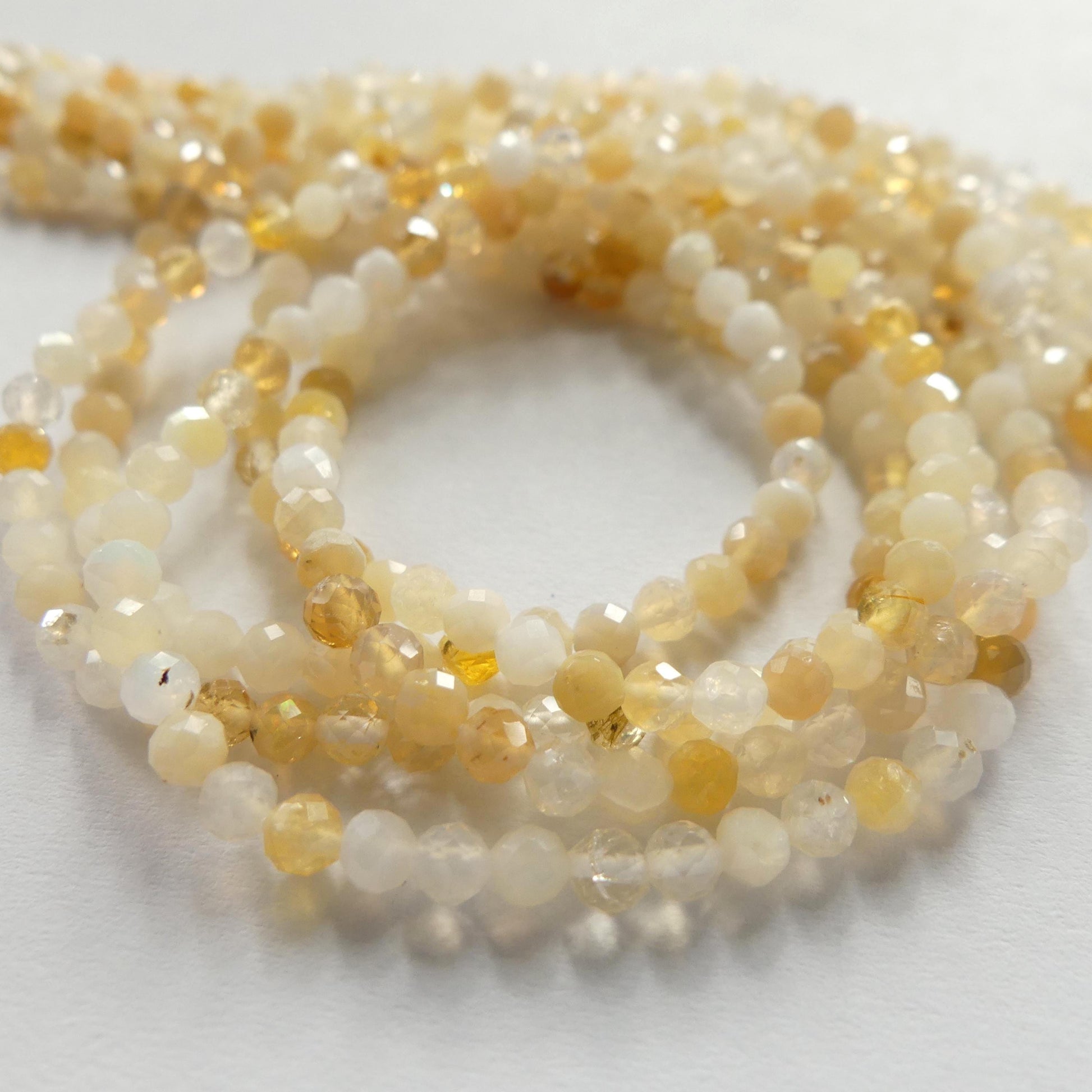 3mm Yellow Opal Beads 15" Opal Genuine Gemstone Beads Natural Opal for Jewelry Making Beading Craft Gift Beads October birthstone