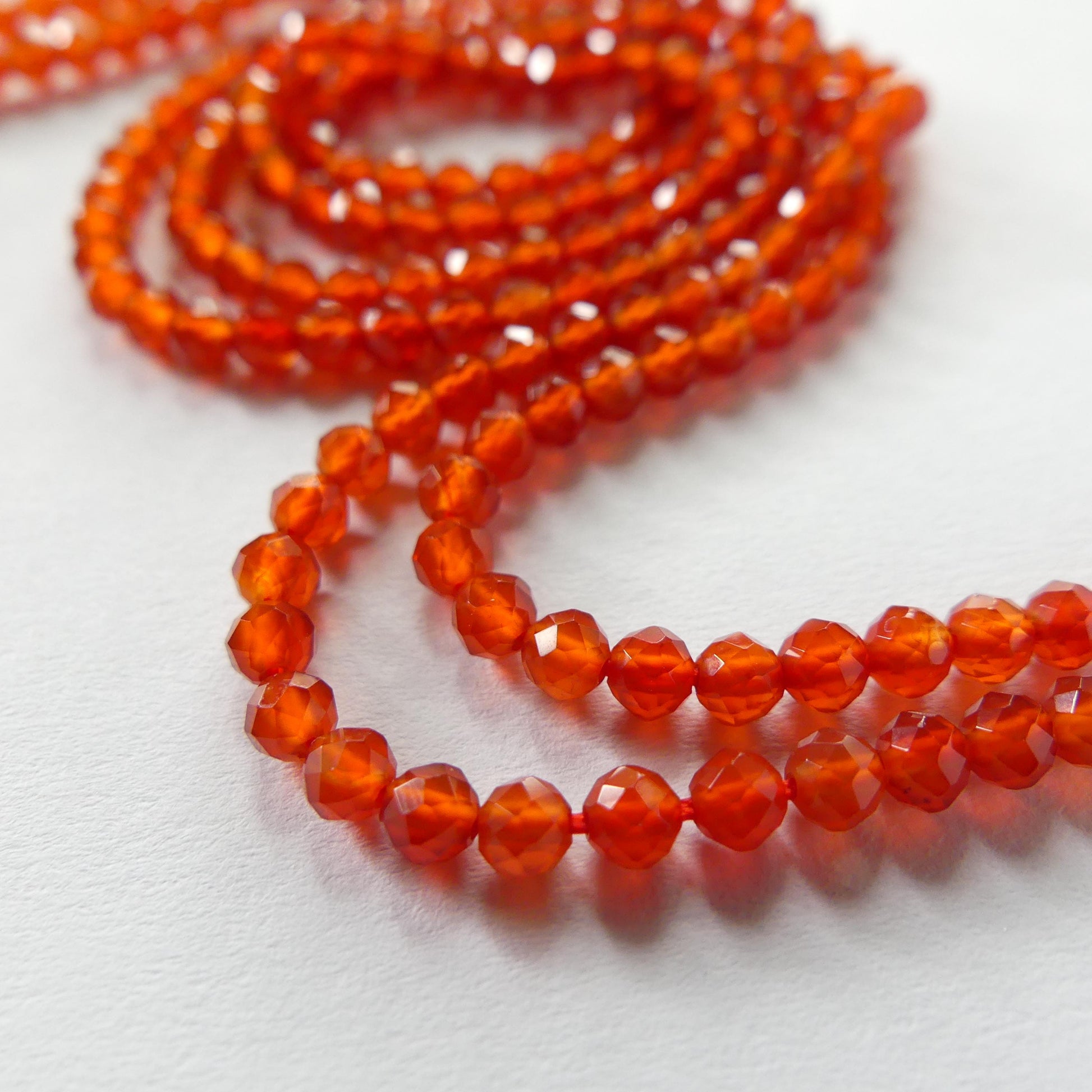 3mm Red Agate Faceted Beads 15" Genuine Red Agate Gemstone Beads Jewelry Making Beading Craft Gift Self-Love Abundance