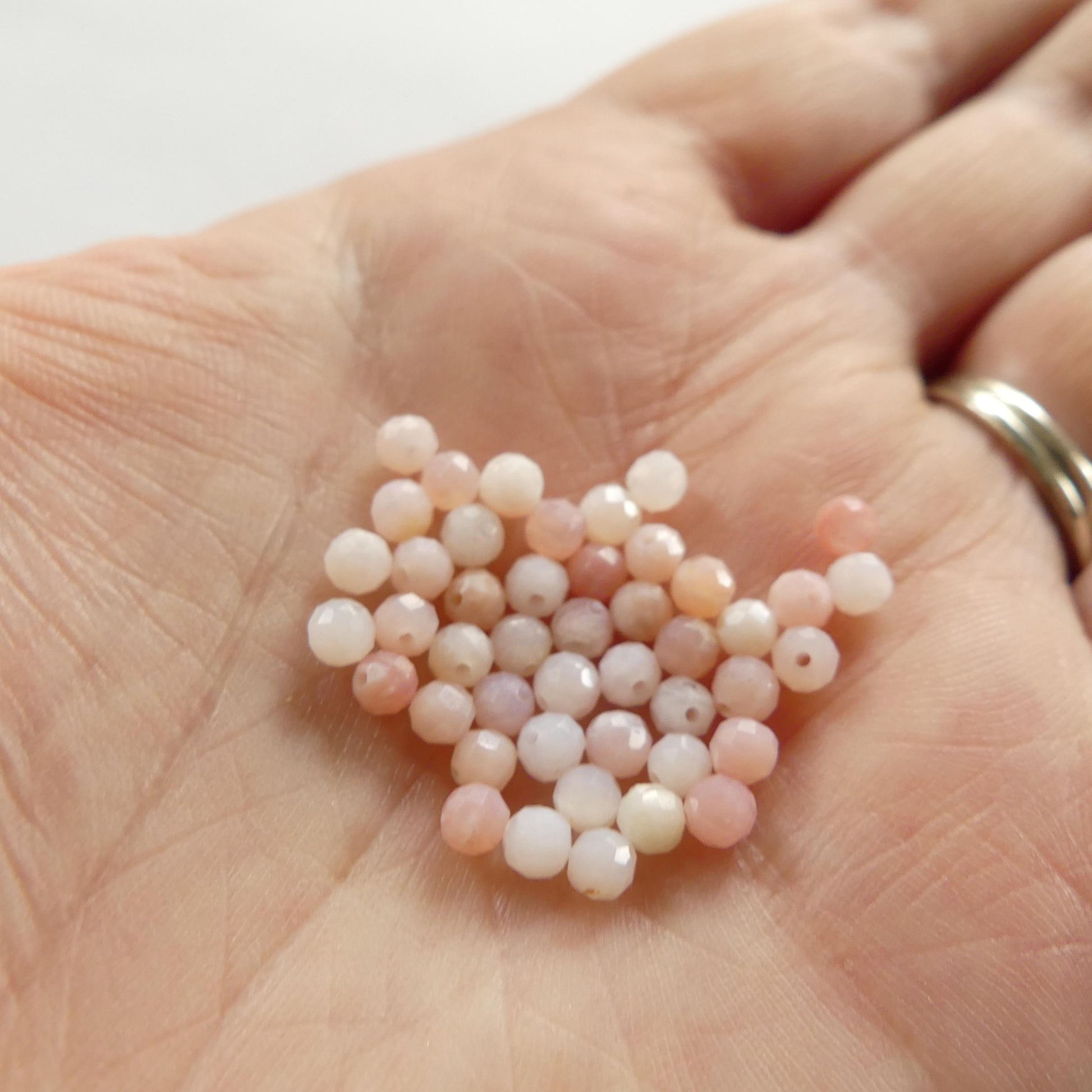 3mm Peruvian Pink Opal Beads 15" Pink Opal Genuine Gemstone Beads Natural Opal for Jewelry Making Beading Craft Gift Beads