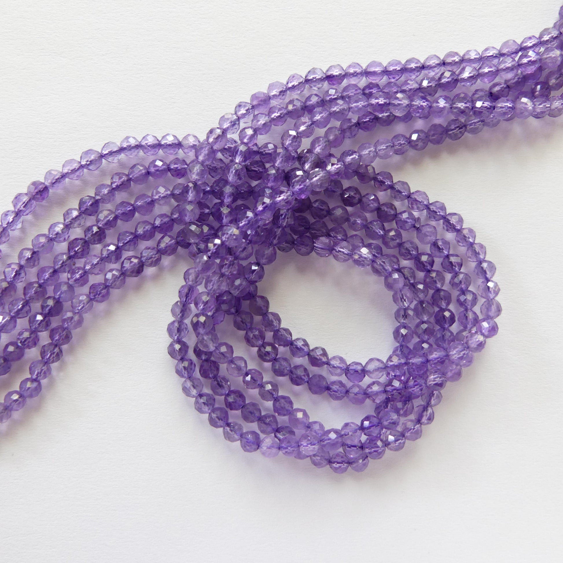 3mm AAA Amethyst Beads Micro Faceted Beads 15" Purple Natural Amethyst Gemstone Beads Beading Crafter Gift February Birthstone