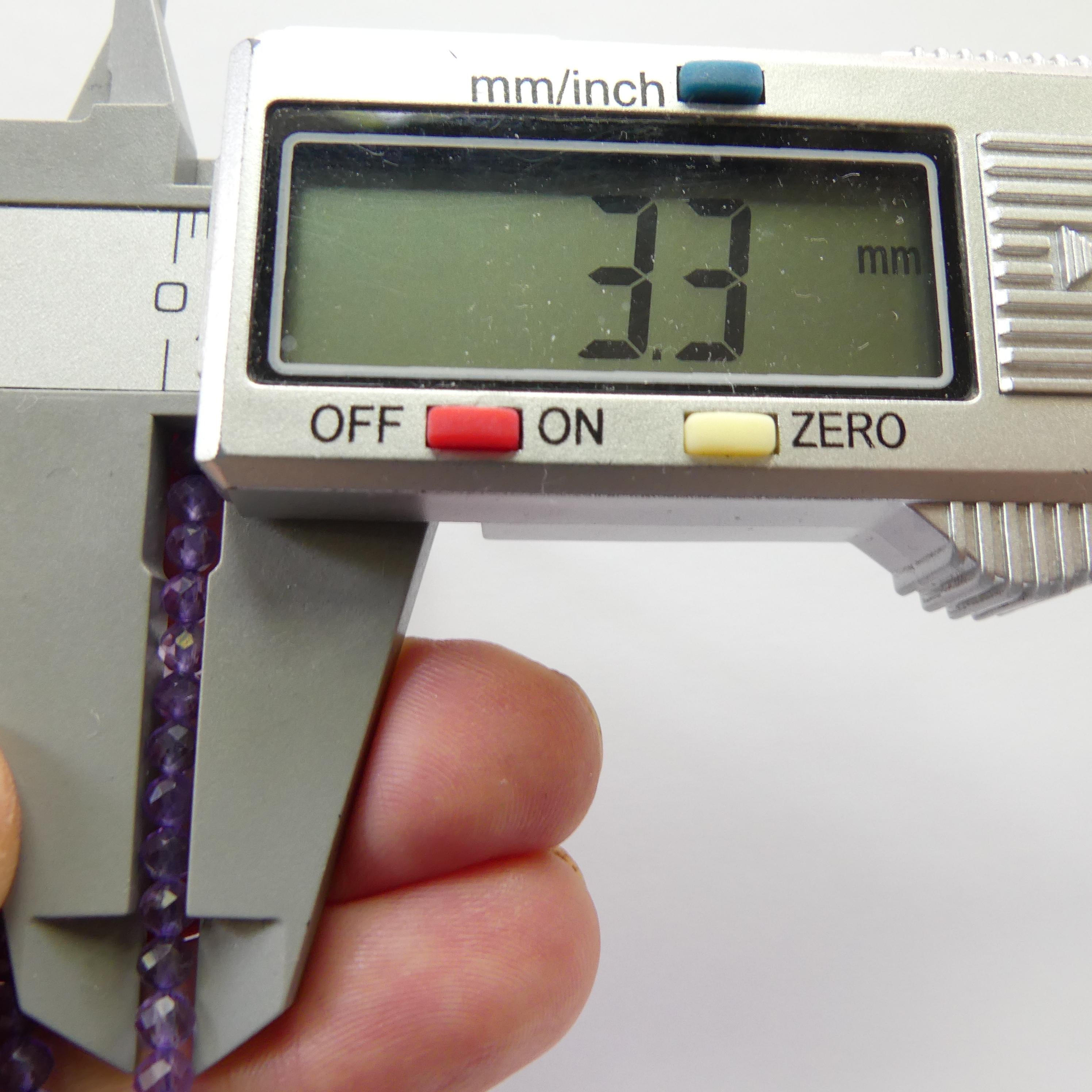 3mm AAA Amethyst Beads Micro Faceted Beads 15" Purple Natural Amethyst Gemstone Beads Beading Crafter Gift February Birthstone