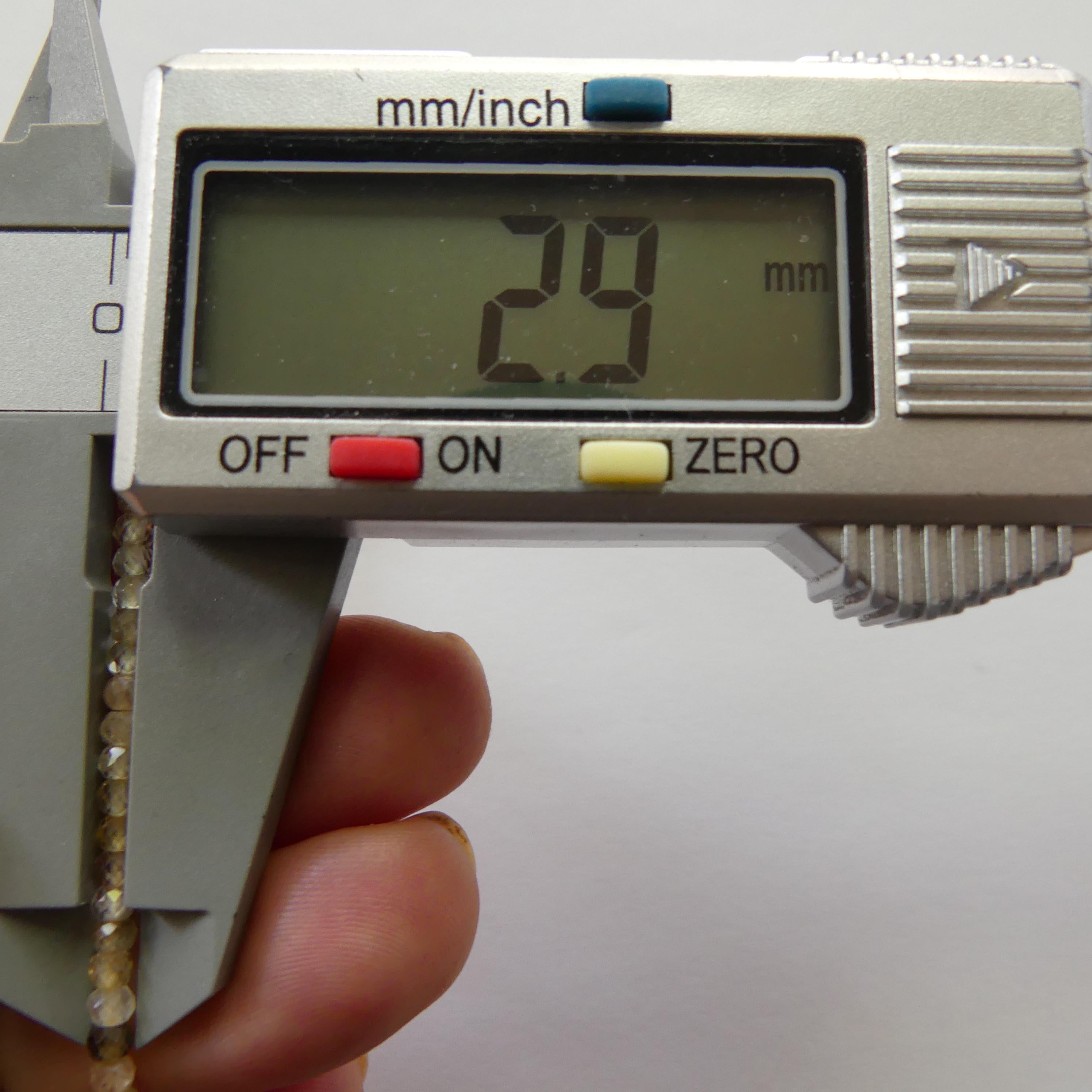 3mm Natural AAA Zircon Micro Faceted Beads Rondelle Genuine Zircon 15" Transparent Sparkly Gemstone Beads for Jewelry Making