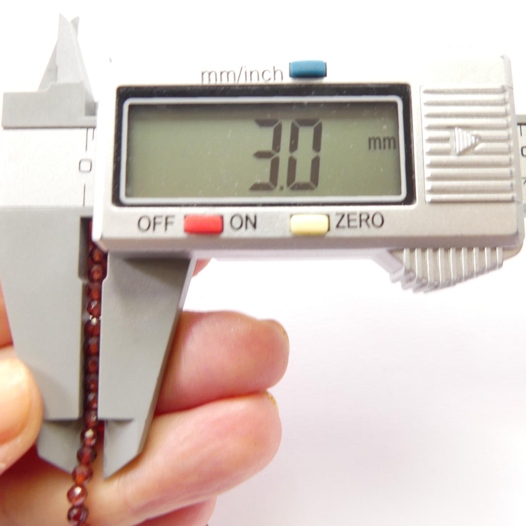 3mm AAA Almandine Garnet Beads Micro Faceted Beads 15" Natural Brown Garnet Gemstone Beads Beading Crafter Gift