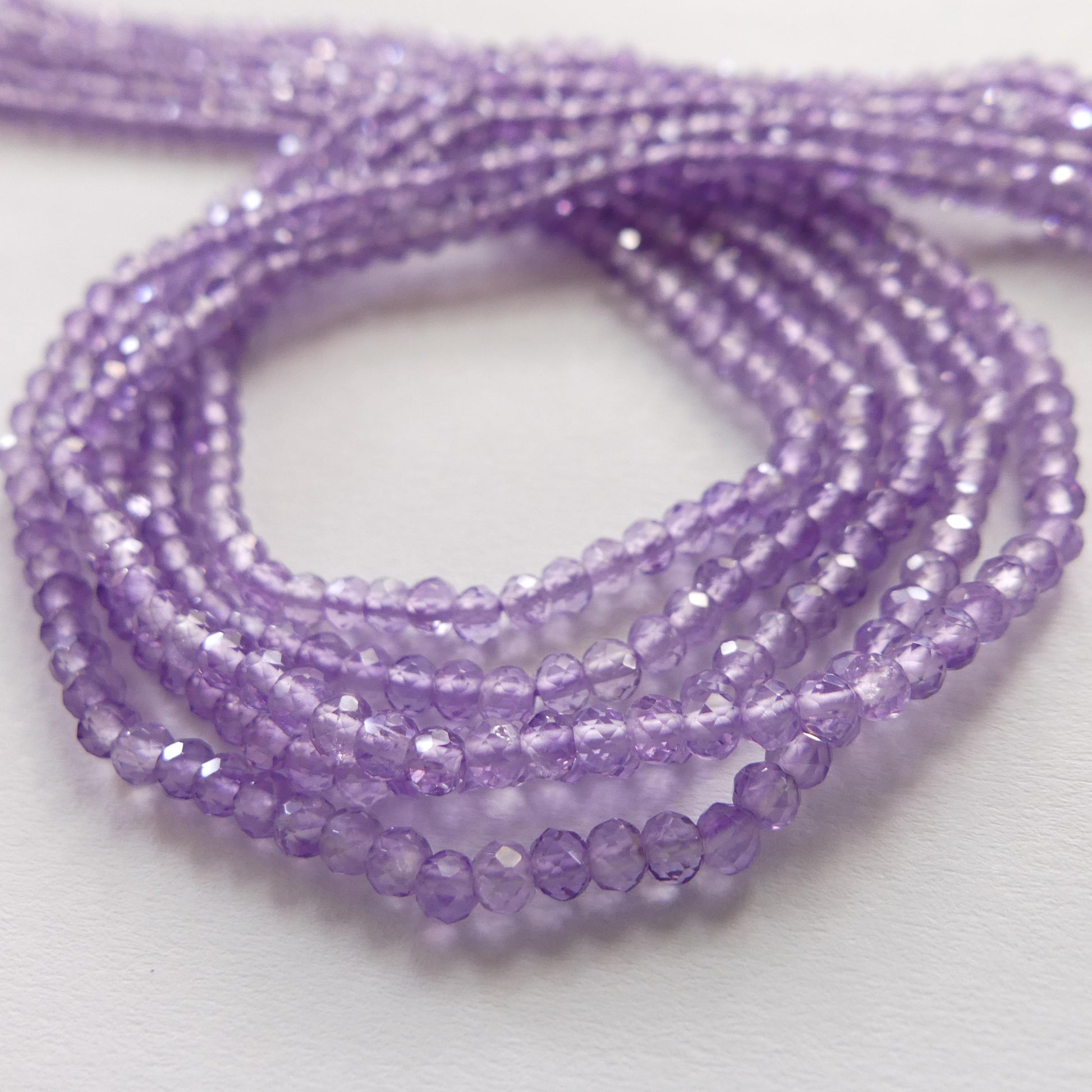3mm AAA Rose de France Amethyst Beads Faceted Beads 12" Natural Pink Amethyst Gemstone Beads Beading Crafter Gift February Birthstone