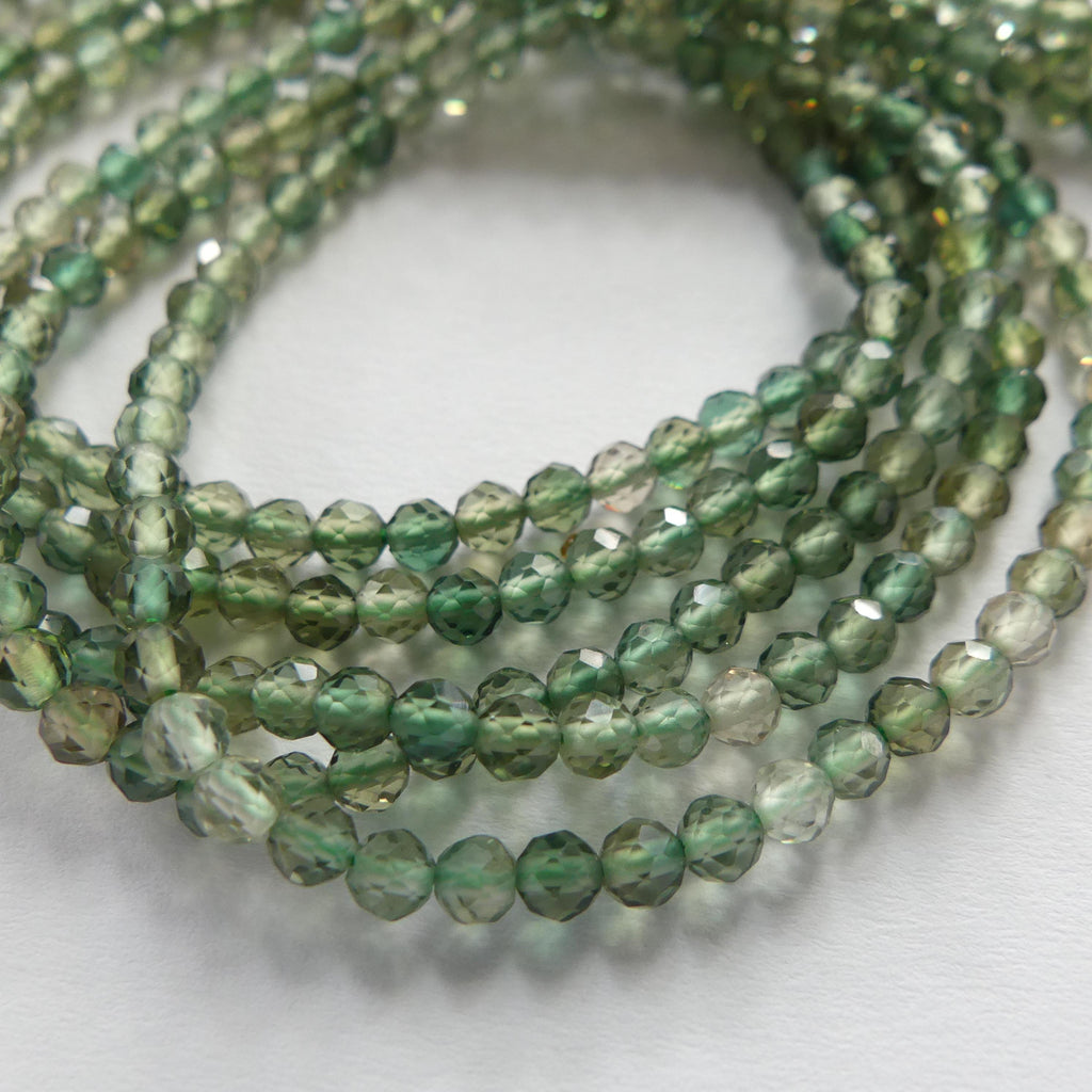 3mm Green Amethyst Beads Micro Faceted Beads 15" Green Natural Amethyst Gemstone Beads Beading Crafter Gift February Birthstone