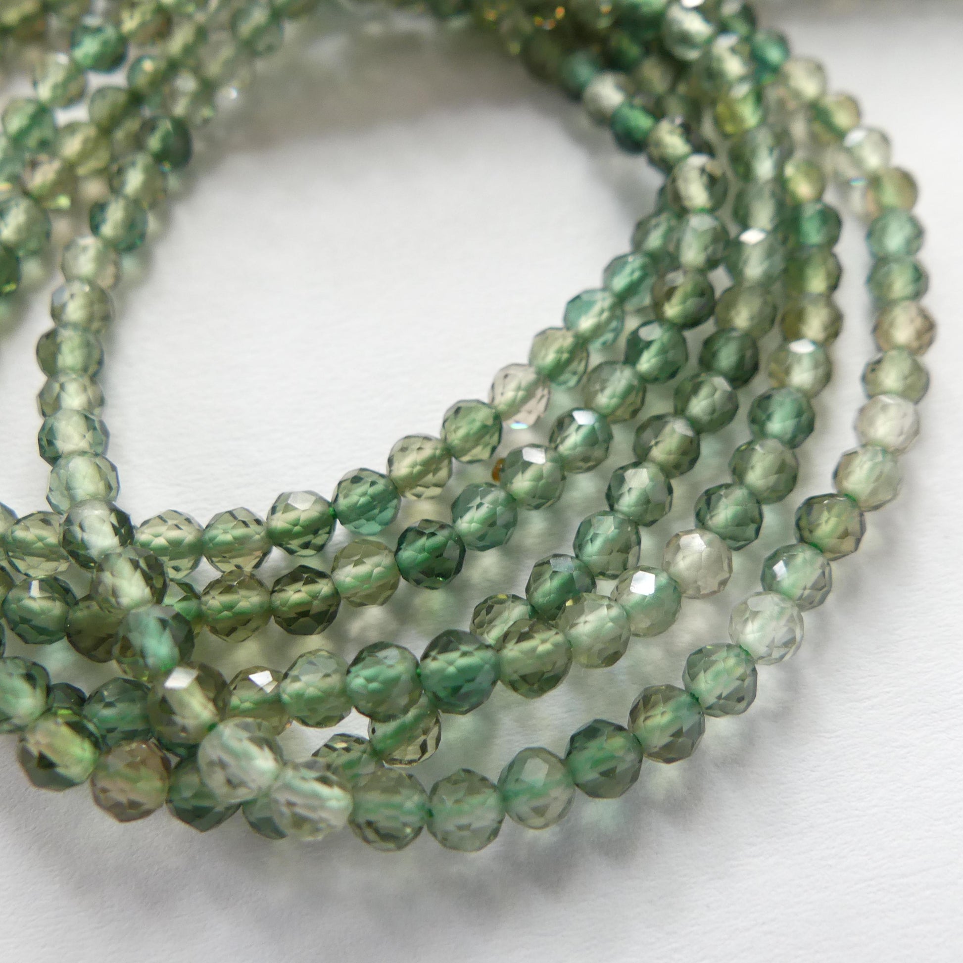 3mm Green Amethyst Beads Micro Faceted Beads 15" Green Natural Amethyst Gemstone Beads Beading Crafter Gift February Birthstone