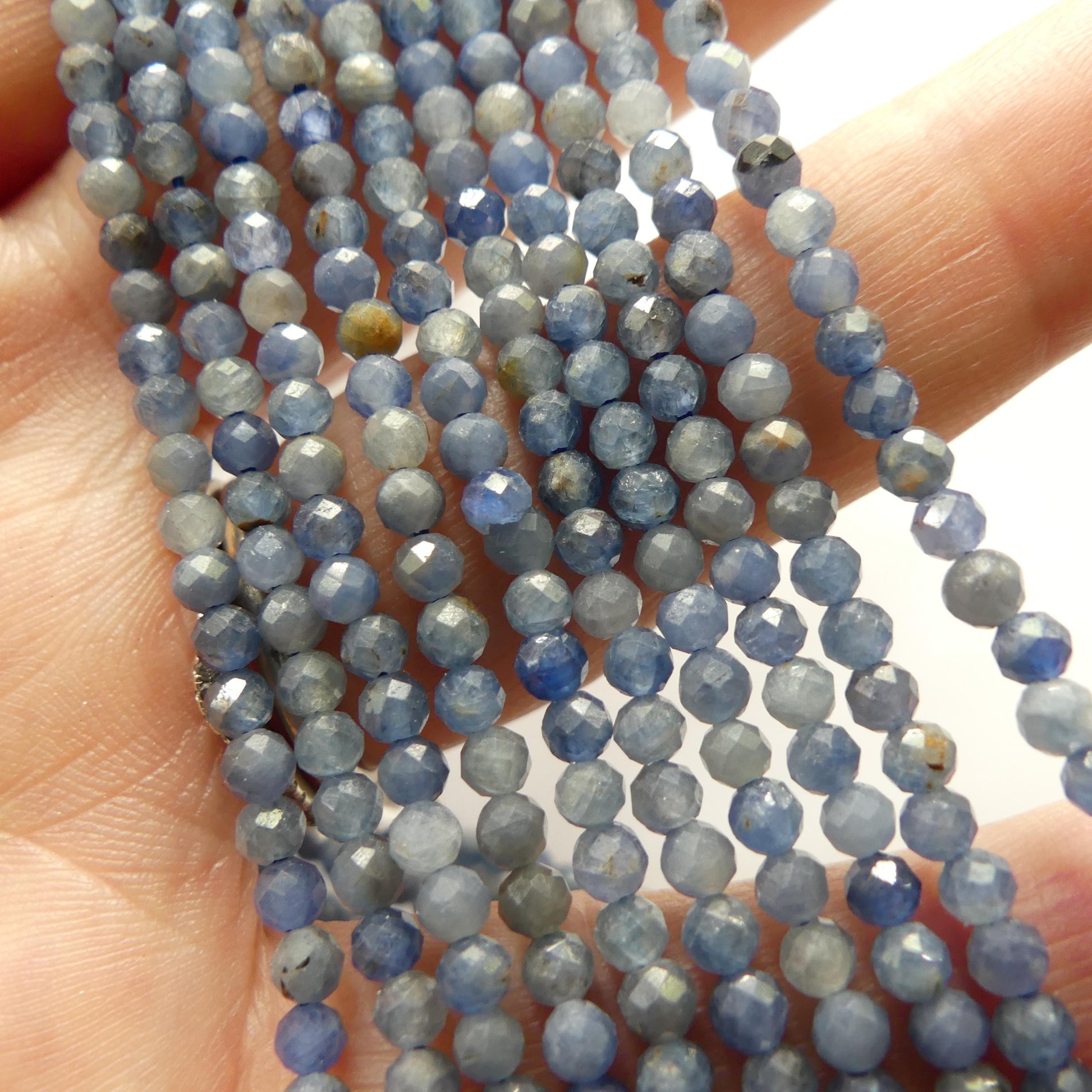 3mm Sri Lanka Sapphire Beads Faceted 15" Medium Blue Sapphire Genuine Gemstone Beads Jewelry Making Beading Craft Gift September Birthstone