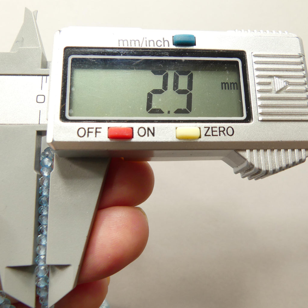 3mm Blue Topaz Faceted Beads Rondele 15" Natural Topaz Sparkly Gemstone Beads Beading Crafter Gift April Birthstone DIY Jewelry