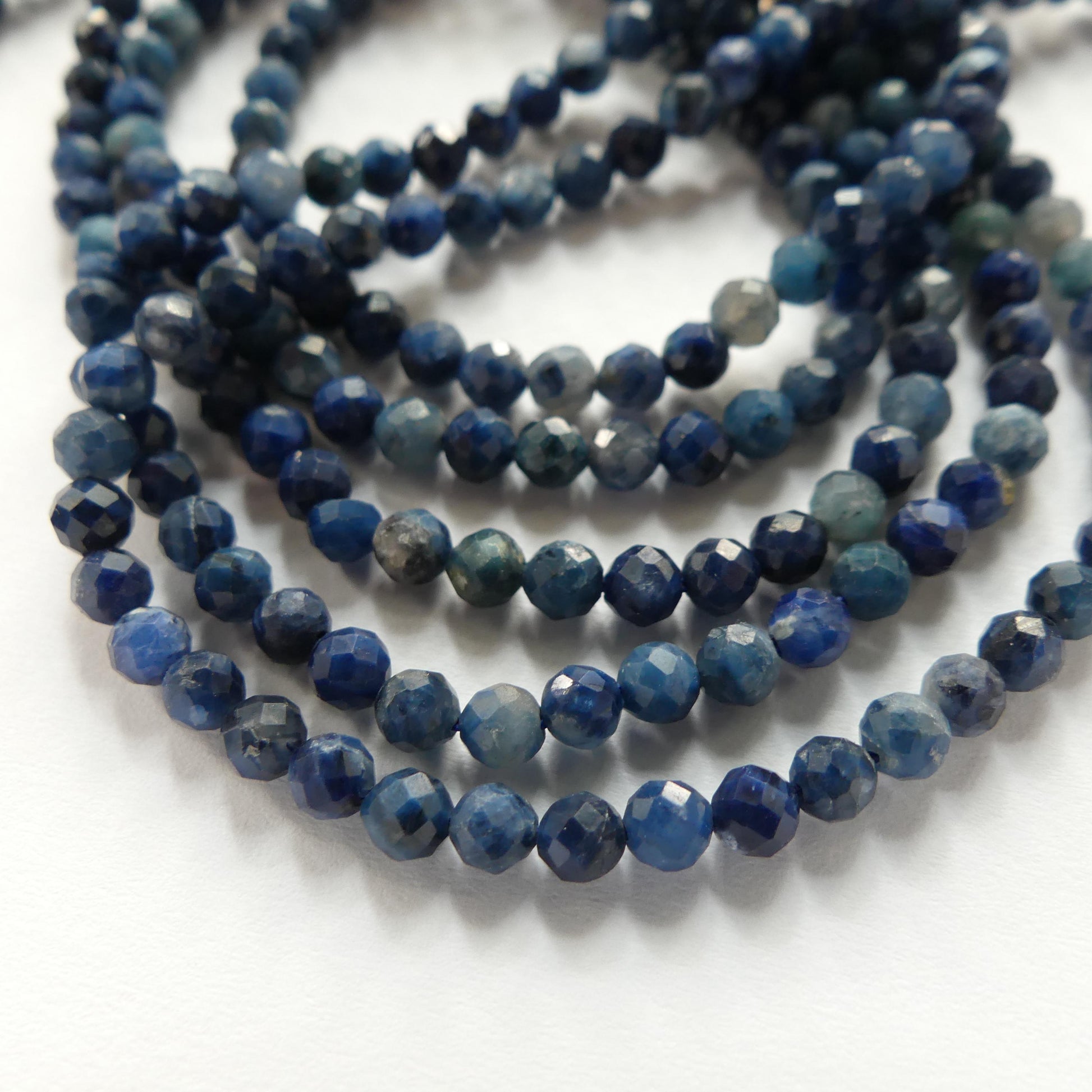3.5mm Rare Sierber Agate Faceted Beads 15" Blue Genuine Agate Gemstone Beads for Jewelry Making Beading Craft Gift Small Beads Tiny