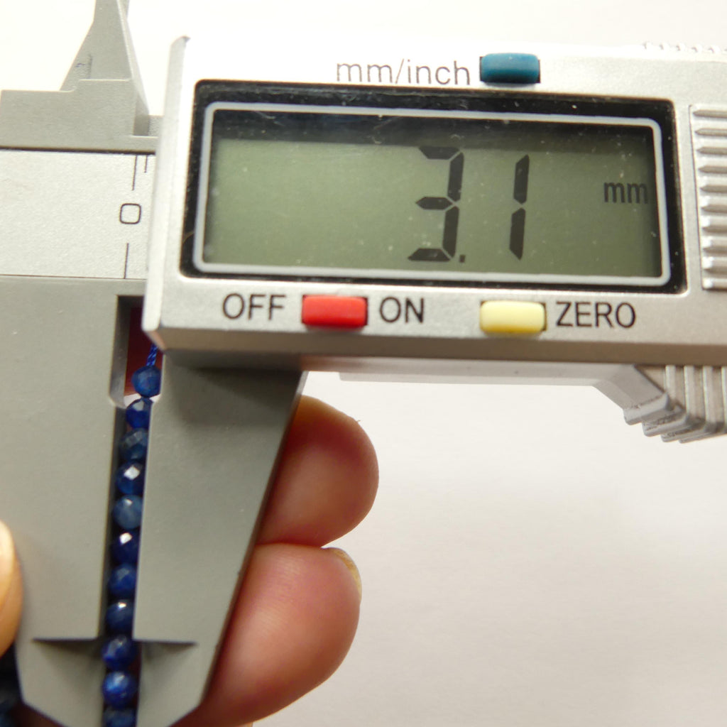 3mm Blue Kyanite Beads Micro Faceted Beads 15" AAA Kyanite Gemstone Beads Beading Crafter Gift