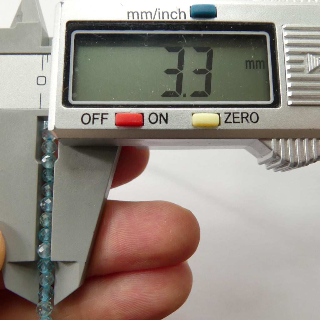 3mm AAA Sky Blue Apatite Faceted Beads 15" Genuine Gemstone Beads for Jewelry Making Beading Craft Gift Beads