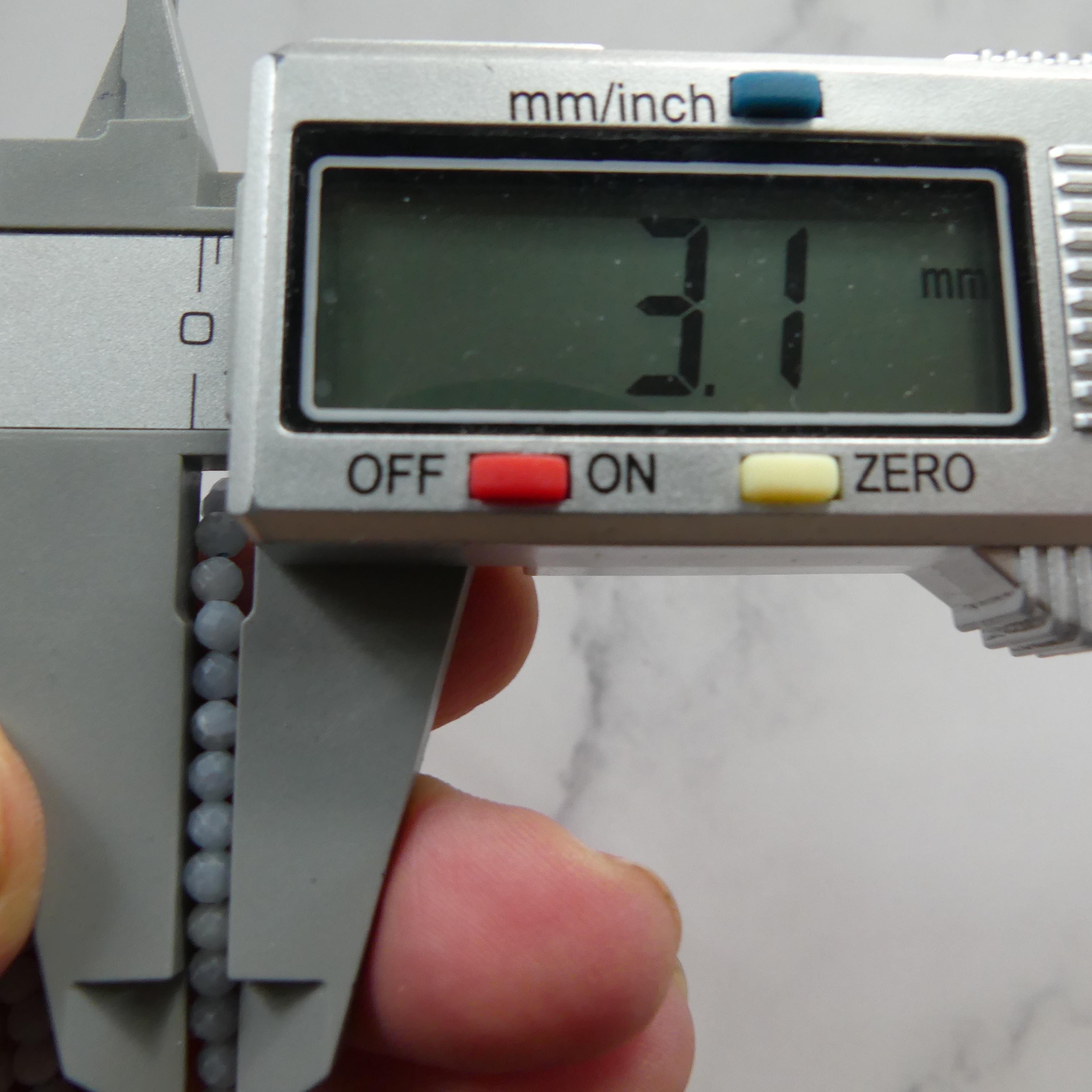 3mm Angelite Faceted Beads Genuine Beads 15" Pale Blue Gemstone Beads Beading Crafter Gift DIY Jewelry Making Seed Beads Baby Blue Crystal