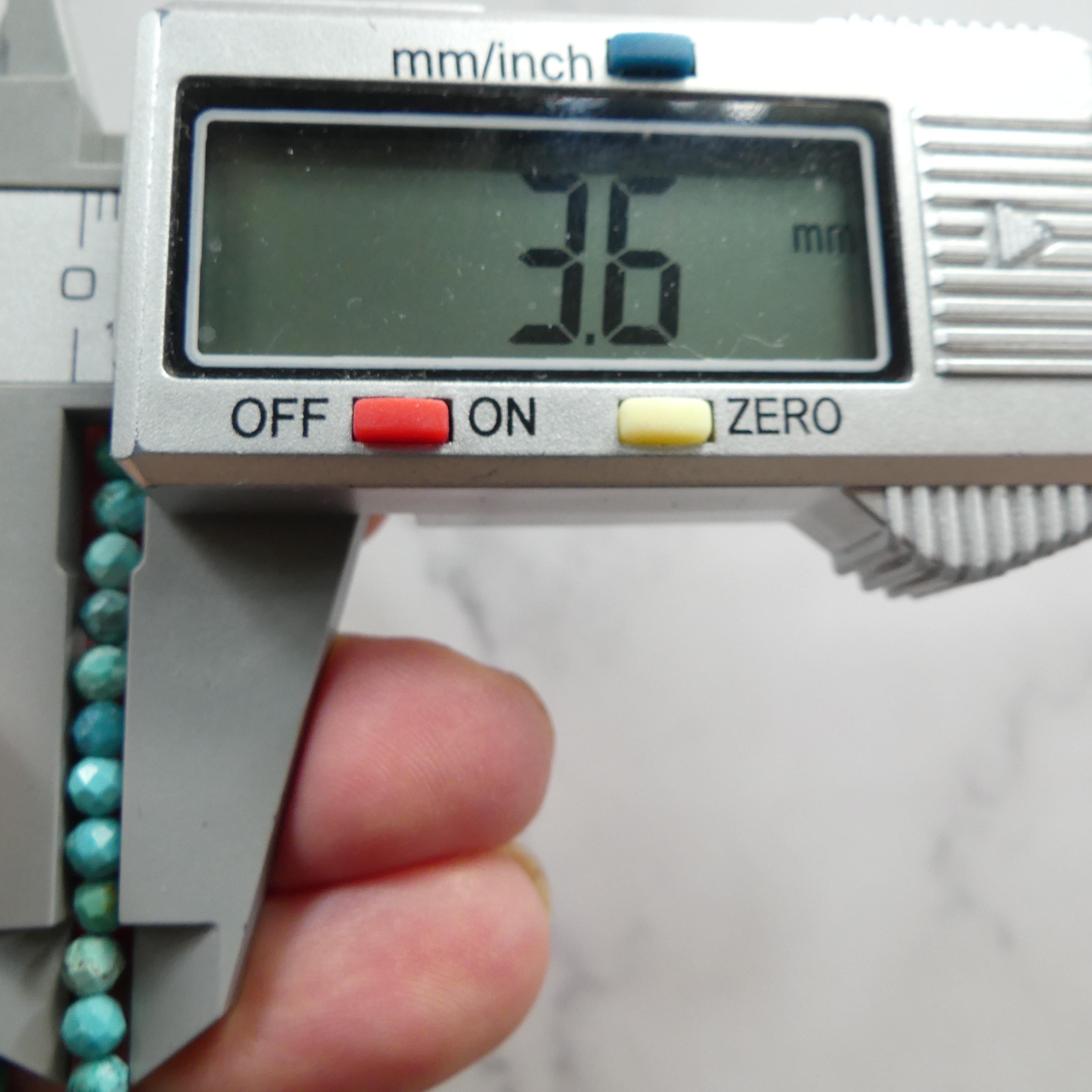 3.5mm Arizona Turquoise Faceted Beads 15" Blue Turquoise Genuine Gemstone Beads Jewelry Making Beading Craft Gift Beads December Birthstone