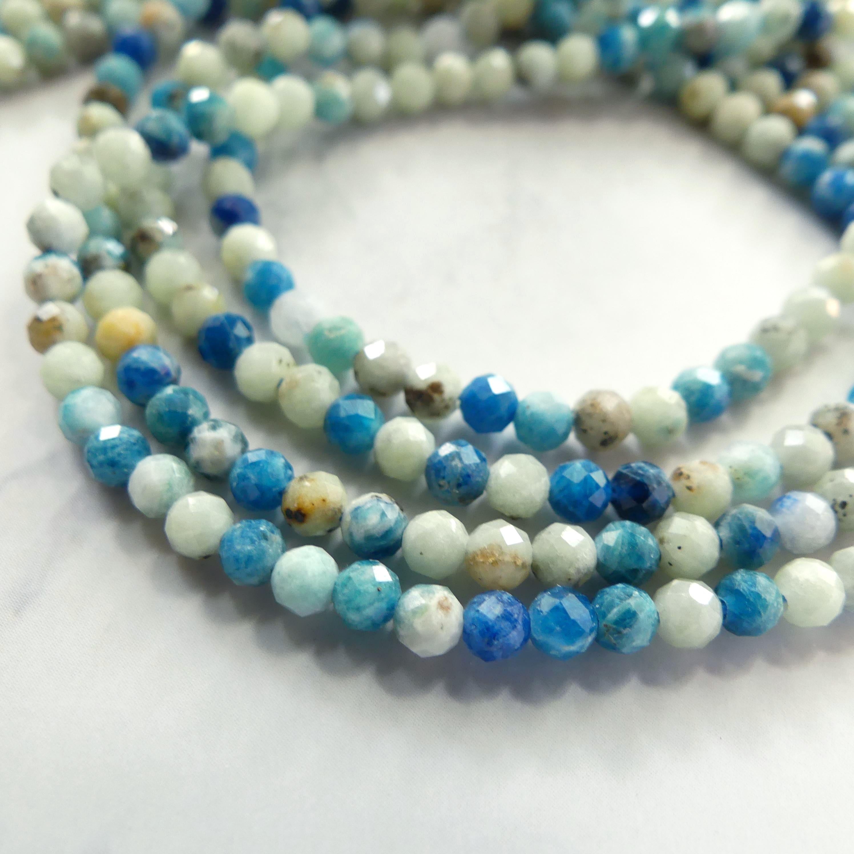 3mm Hauynite Beads Micro Faceted 15" AAA Hauyne Gemstone Beads Beading Crafter Gift DIY Jewelry making