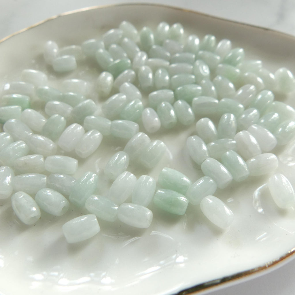 4mm AAA Burma Jade Beads 5" Burmese Jadeite Beads Oval Genuine Gemstone Beads Natural Jade Green for Jewelry Making Beading Craft Gift Beads