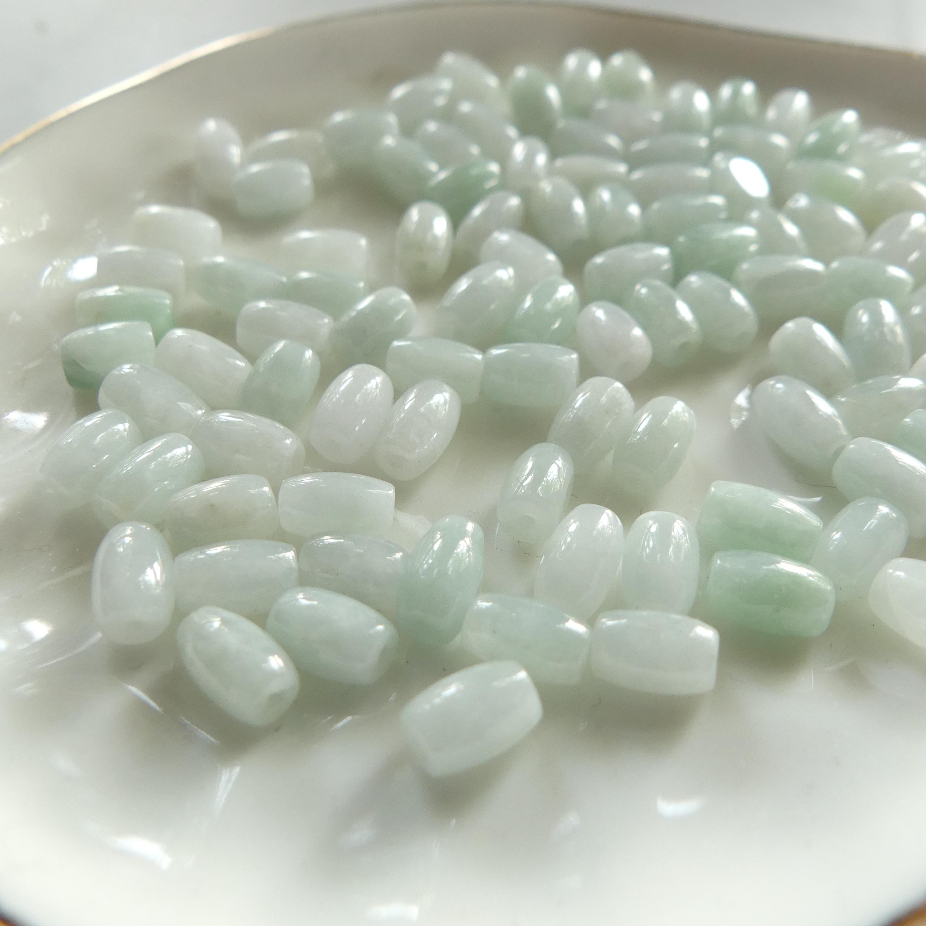 4mm AAA Burma Jade Beads 5" Burmese Jadeite Beads Oval Genuine Gemstone Beads Natural Jade Green for Jewelry Making Beading Craft Gift Beads
