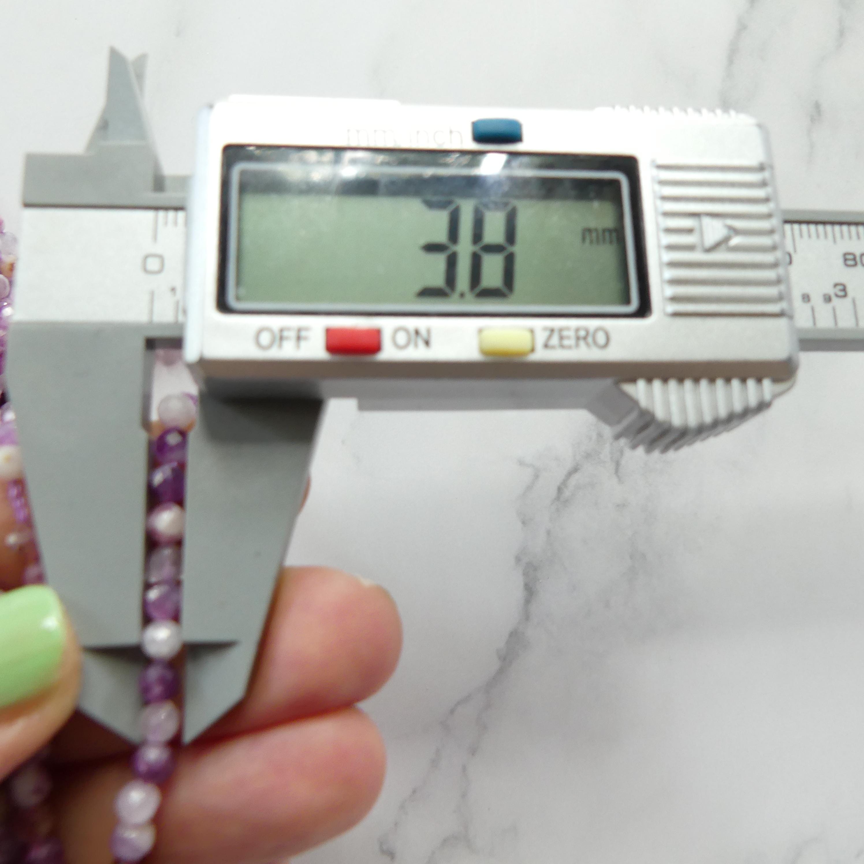 4mm AAA Lepidolite Micro Faceted Beads Genuine Lepidolite Beads 15" Sparkly Gemstone Beads for Jewelry Making