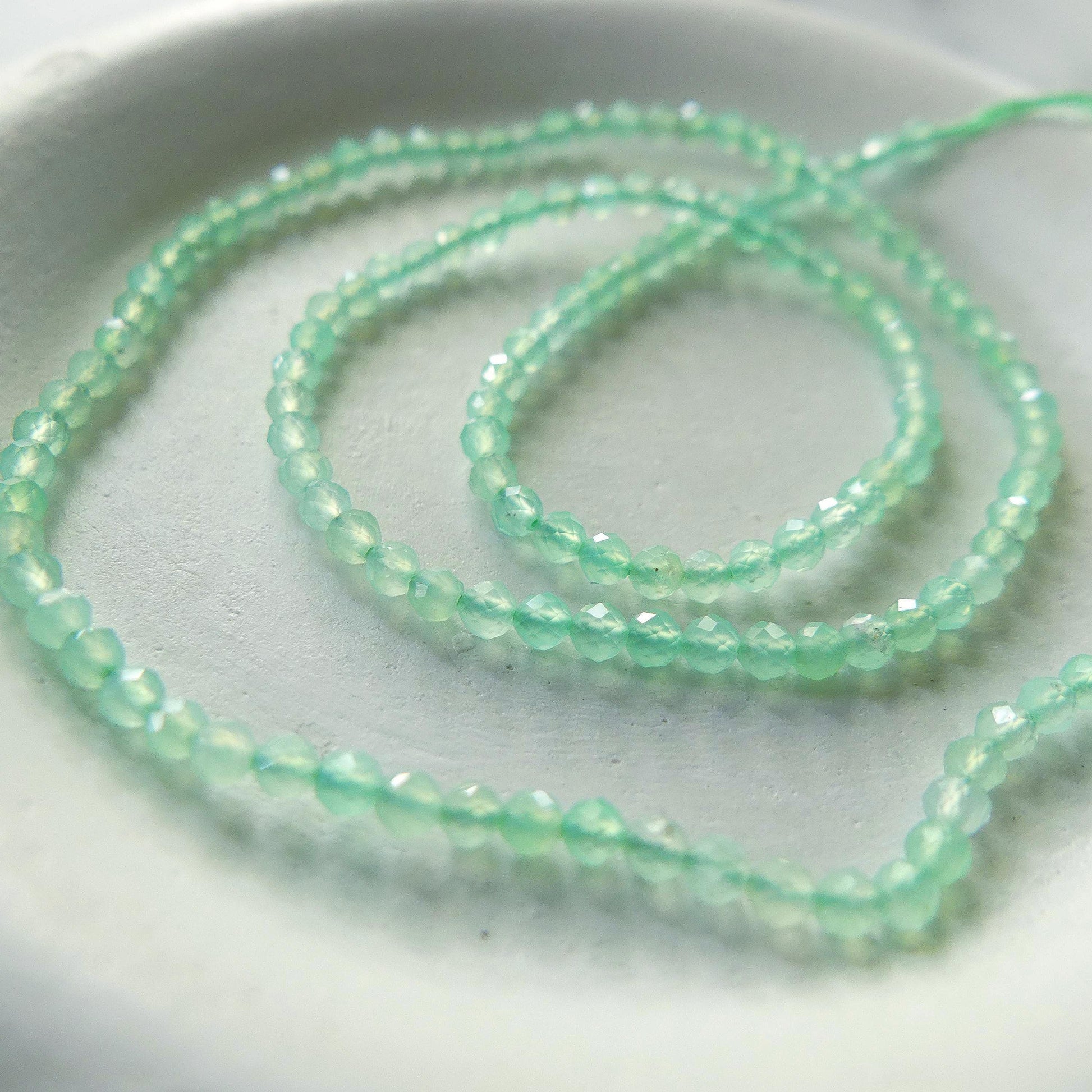 2mm AAA Australian Chrysoprase Faceted Beads 13" Mint Green Genuine Gemstone Beads for Jewelry Making Beading Craft Gift Beads