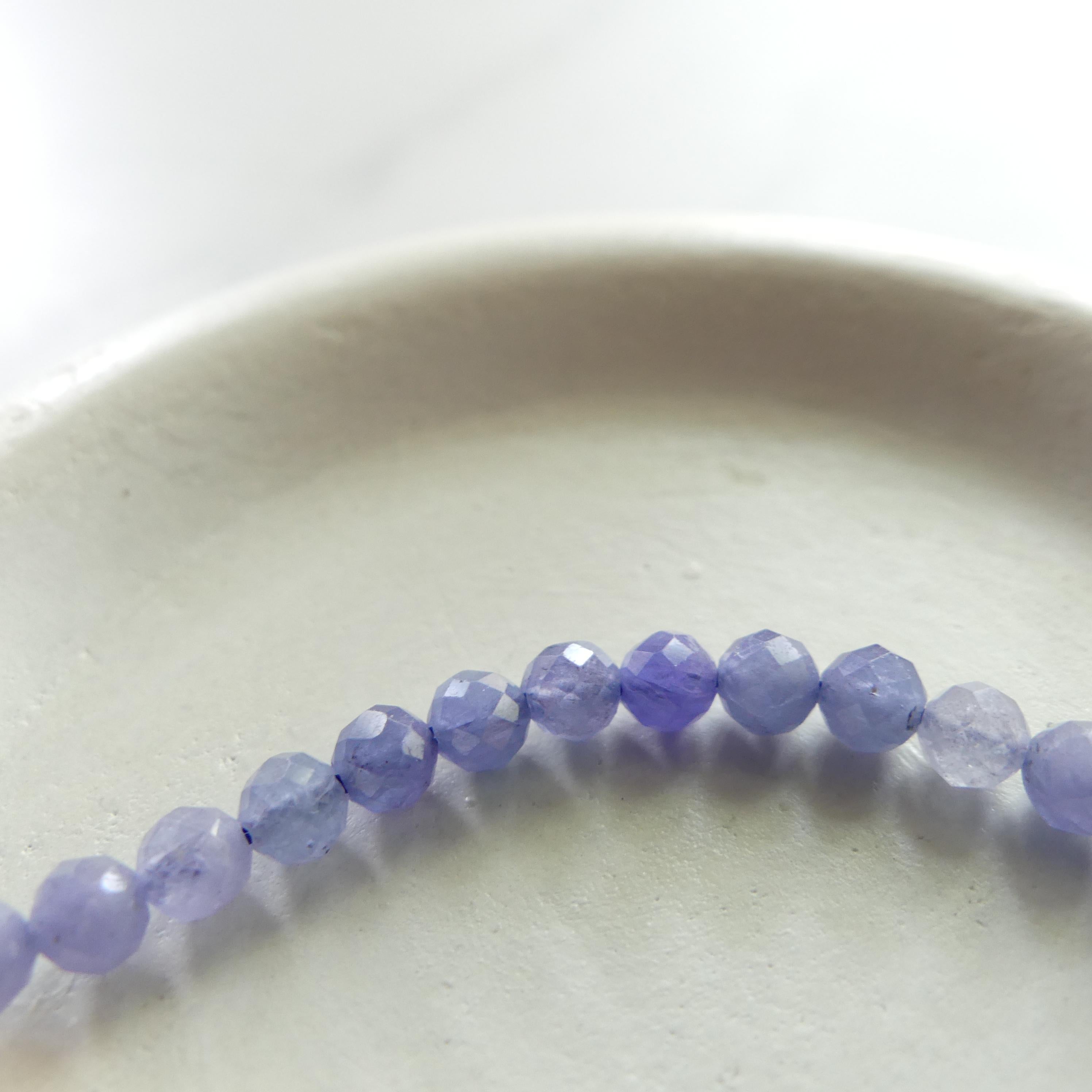 4mm AAA Tanzanite Beads Micro Faceted Beads 15" Natural Tanzanite Gemstone Beads Lilac Purple Beading Crafter Gift December Birthstone