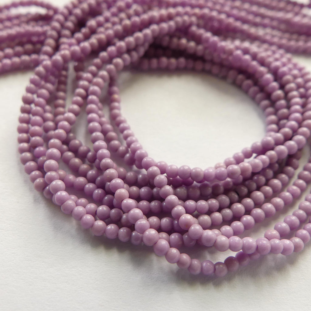 1.8mm Phosphosiderite Beads 15" Light Purple Phosphosiderite Smooth Gemstone Beads Beading Crafter Gift Seed Beads Purple