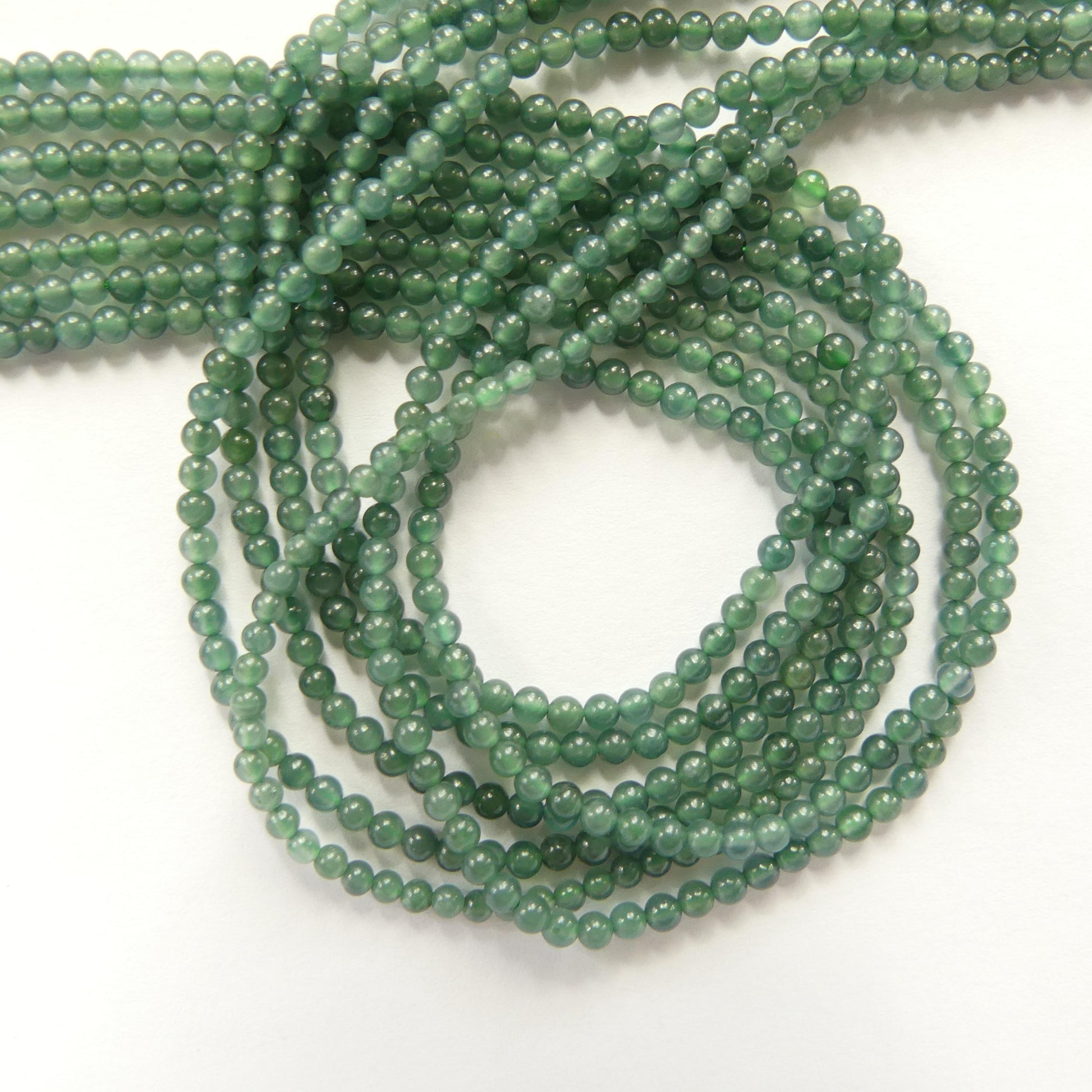 2mm Burma Jade Beads 15.5" Guatemala Jadeite Genuine Gemstone Beads Natural Jade for Jewelry Making Beading Craft Gift Beads